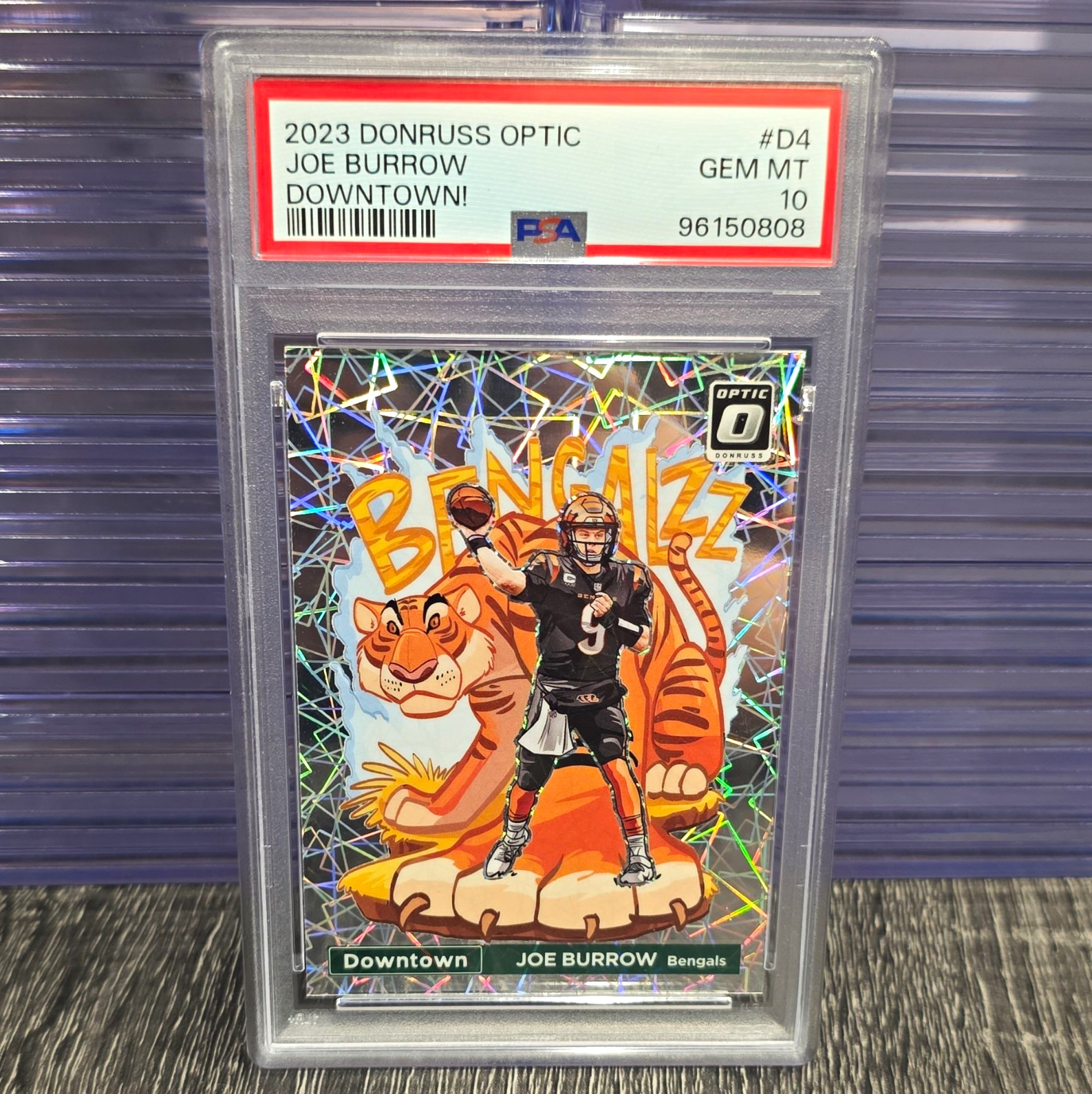 Panini 2023 Donruss Optic Downtown Joe Burrow Bengals #D-4 PSA 10 Panini 2023 Donruss Optic Downtown Joe Burrow Bengals #D-4 PSA 10