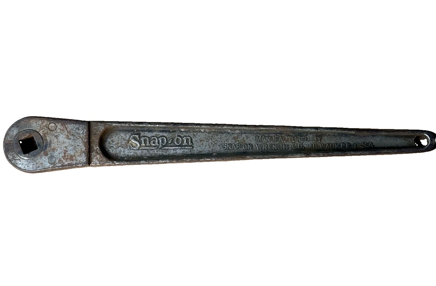 Antique Snap-on HD-7 5/8” Drive Ratchet 18” Milwaukee USA 1920s