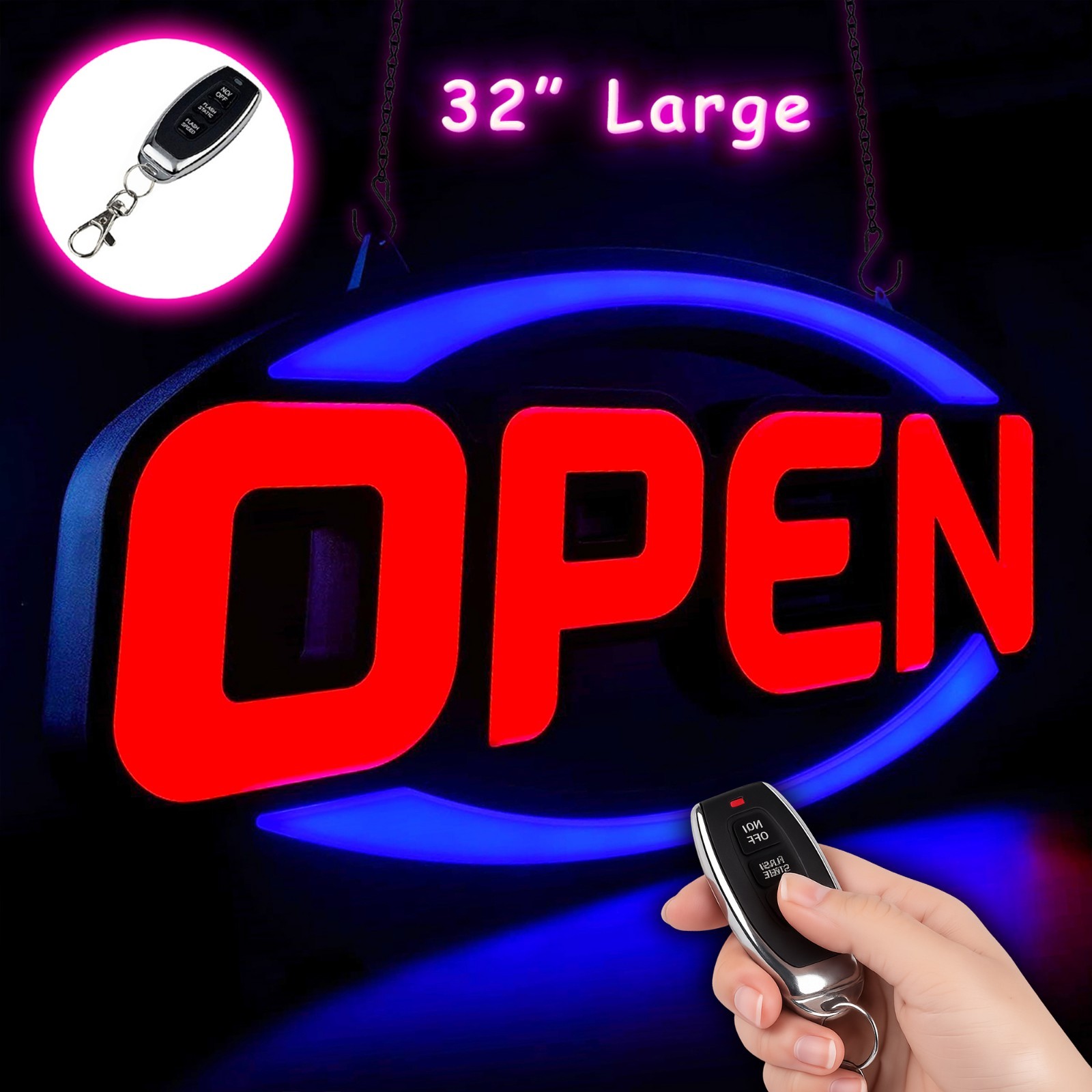 Large LED Neon Open Sign 32\ Large LED Neon Open Sign 32\