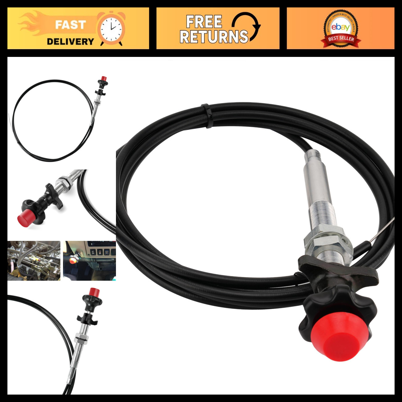 Adjustable Throttle Control Cables with 2\ Adjustable Throttle Control Cables with 2\
