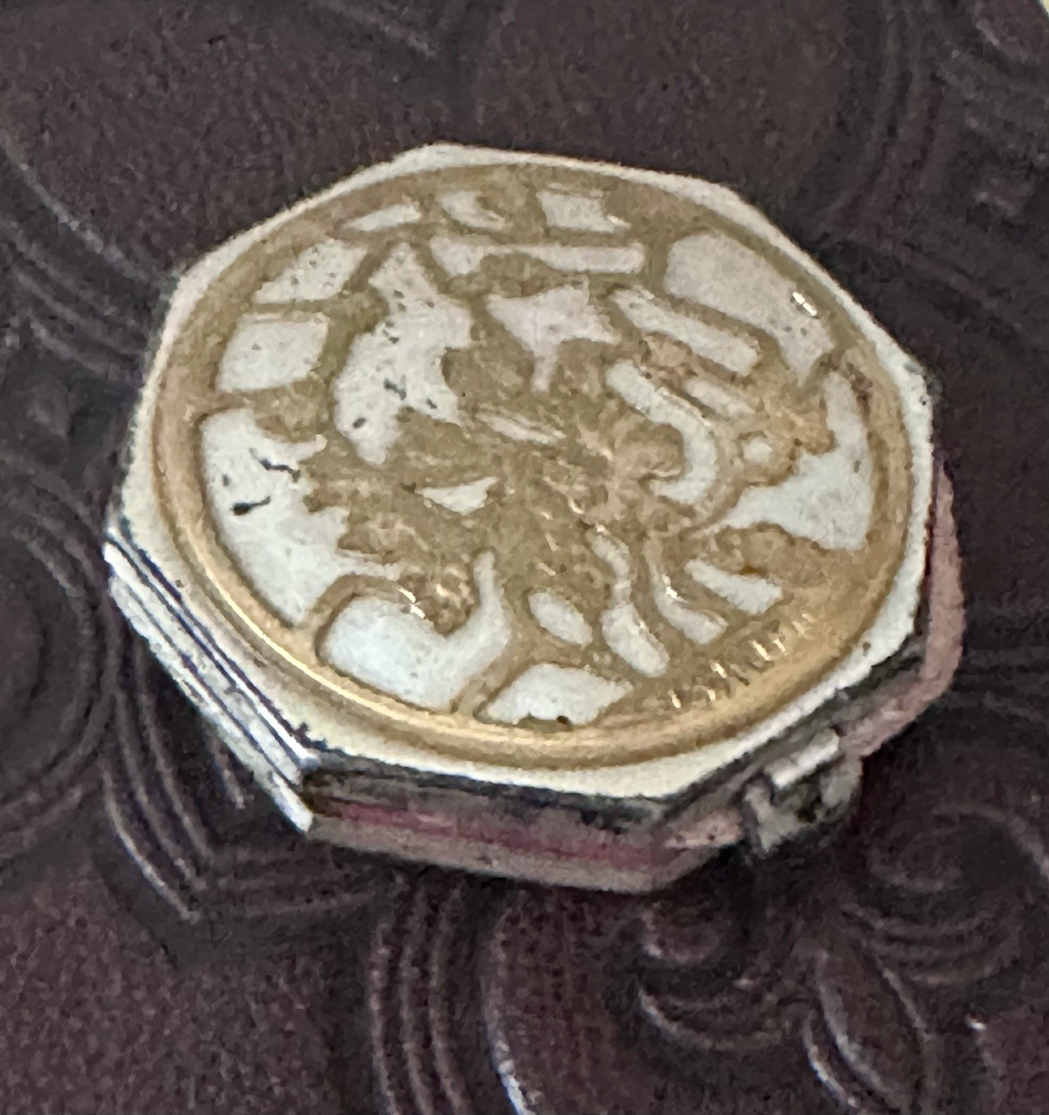 Vitg antique Shari Langlois New York Powder Compact Gold Tone Art Deco Style Vitg antique Shari Langlois New York Powder Compact Gold Tone Art Deco Style