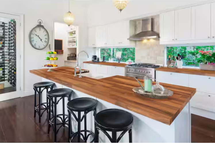 6Ft Butcher Block Countertop Island Hampton Bay Solid Walnut Unfinished 6Ft Butcher Block Countertop Island Hampton Bay Solid Walnut Unfinished