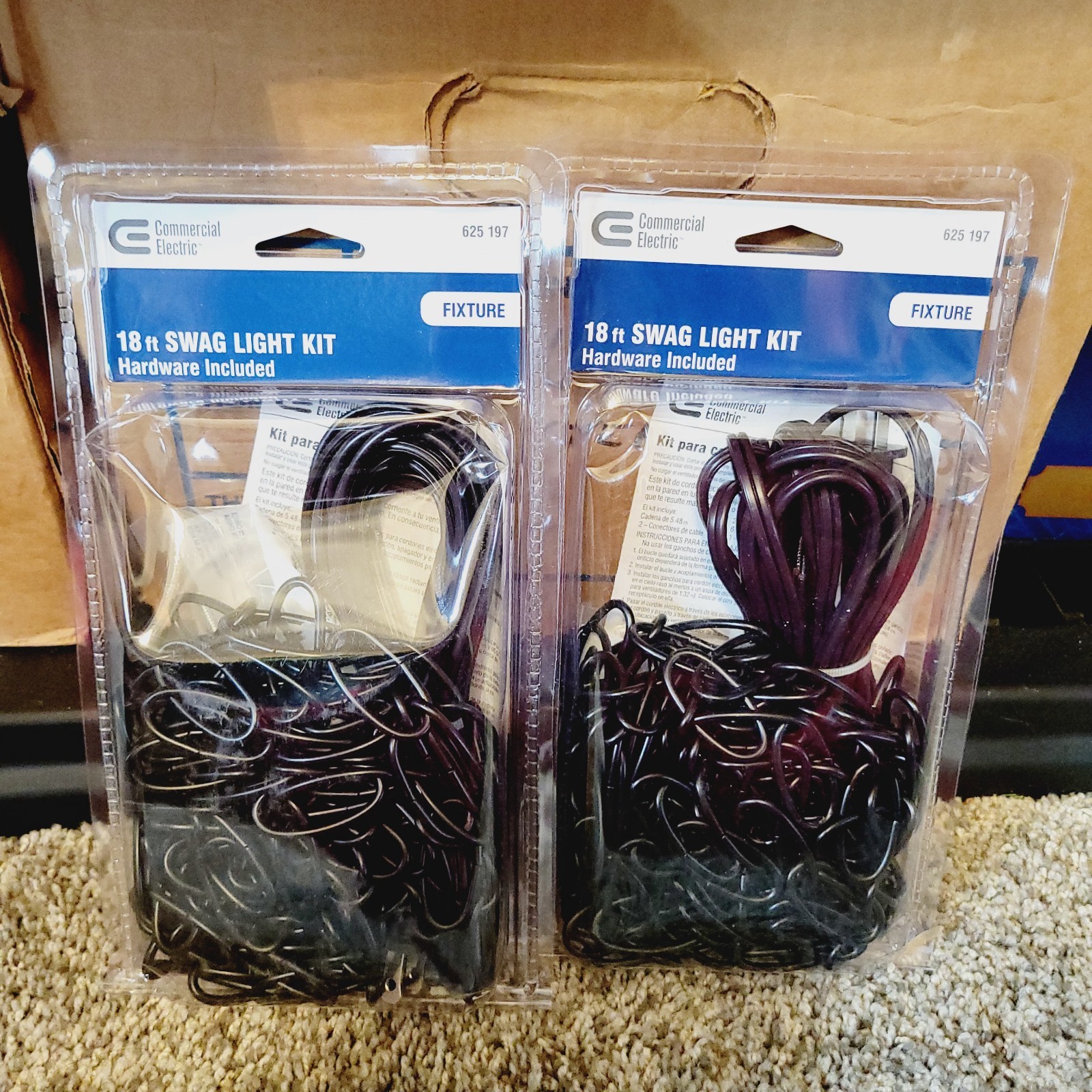 NEW Lot 2 Commercial Electric Swag Light Kit Oil Rubbed Bronze 18\' ft 625197 NEW Lot 2 Commercial Electric Swag Light Kit Oil Rubbed Bronze 18\' ft 625197