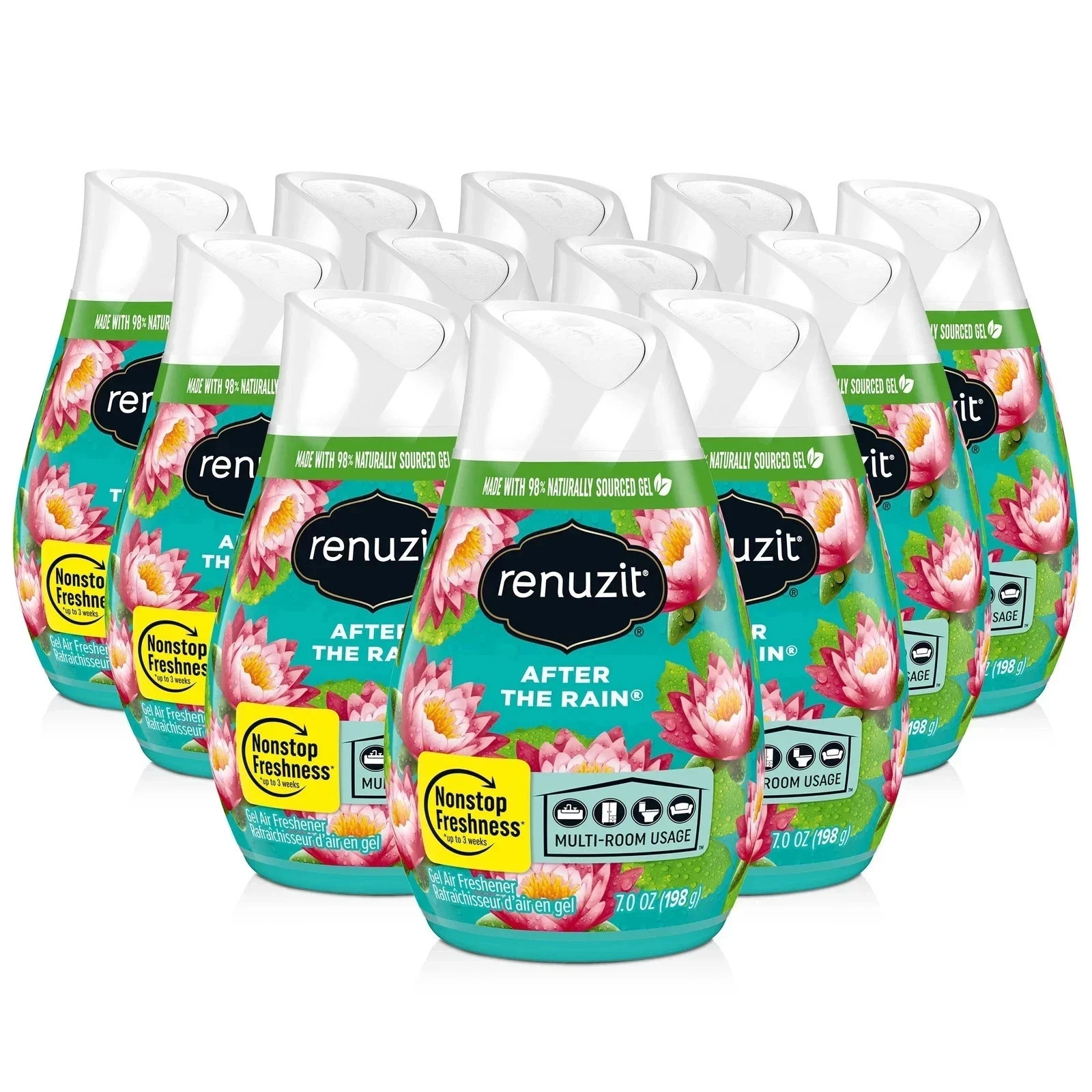 Renuzit After the Rain Air Freshener Cone Pack of 12 Nonstop Freshness 7oz Renuzit After the Rain Air Freshener Cone Pack of 12 Nonstop Freshness 7oz