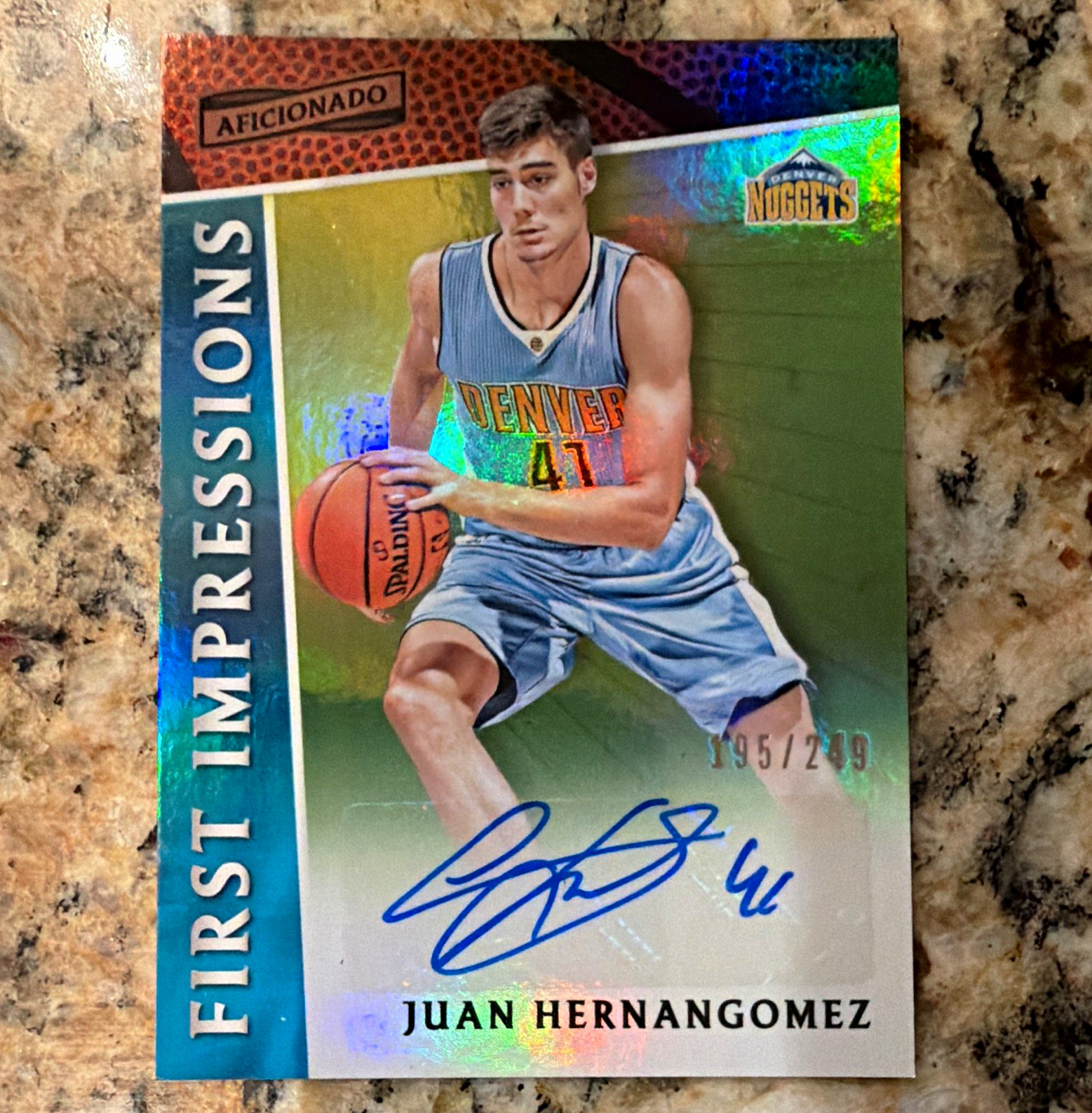 Panini 2016-17 Aficionado International Ink Juan Hernangomez Auto RC /249 #19 Panini 2016-17 Aficionado International Ink Juan Hernangomez Auto RC /249 #19