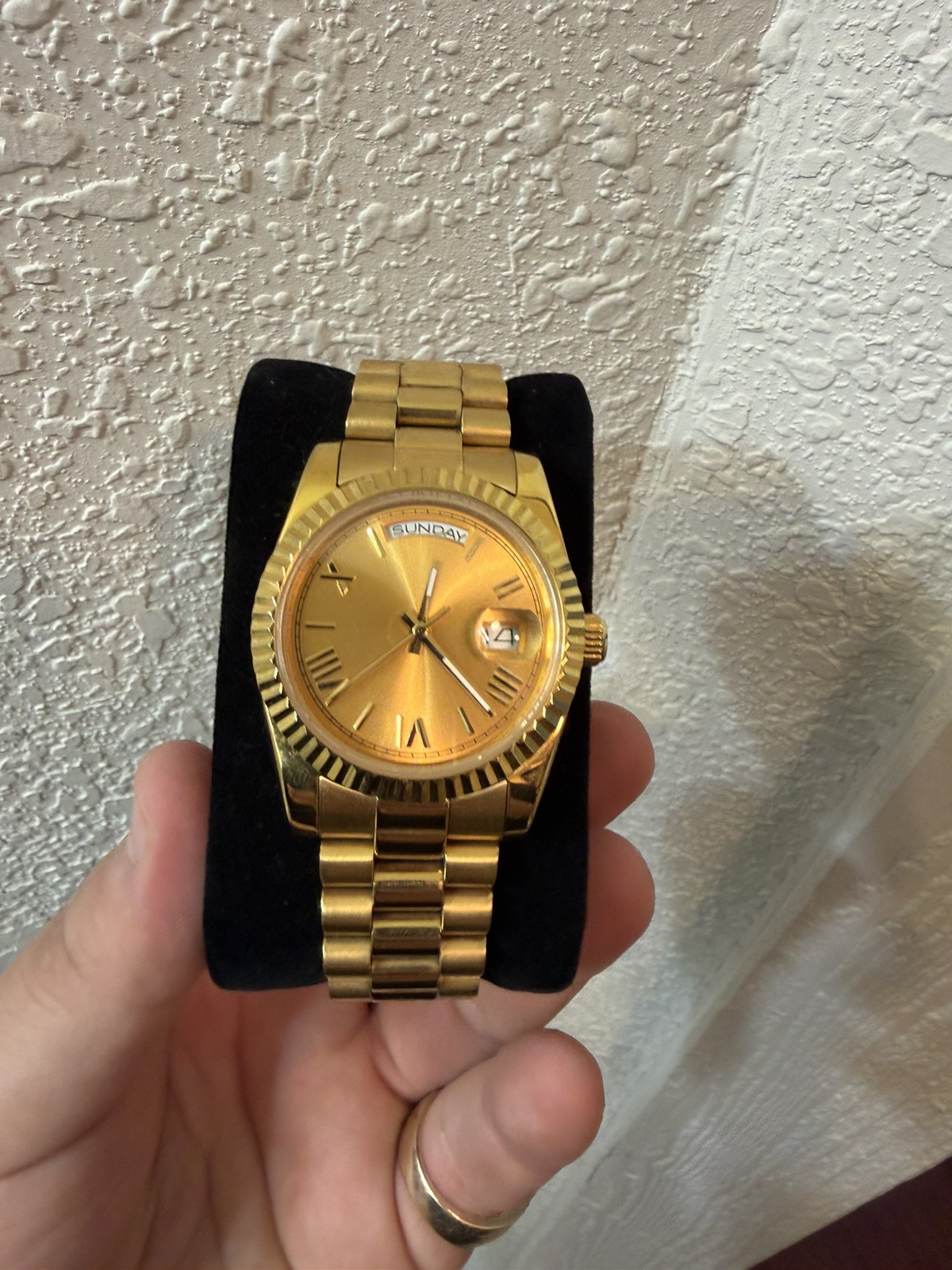 Custom 36mm Gold President Champagne Dial Style Mod Watch w/ 8285 Automatic Custom 36mm Gold President Champagne Dial Style Mod Watch w/ 8285 Automatic