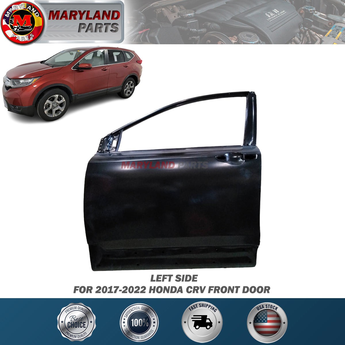 For 2017-2022 Honda CRV Left Front Door Driver Side LH