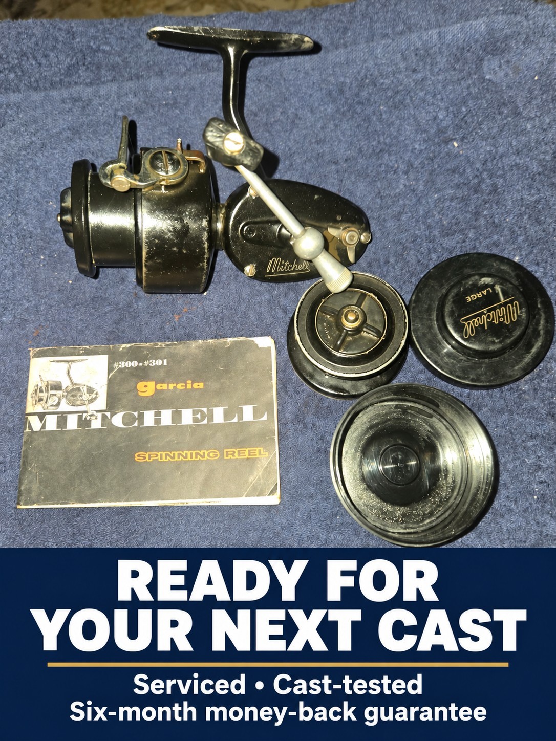 Mitchell 300 Spinning Reel Seller Certified Cast Tested Spare Spool Case Manual