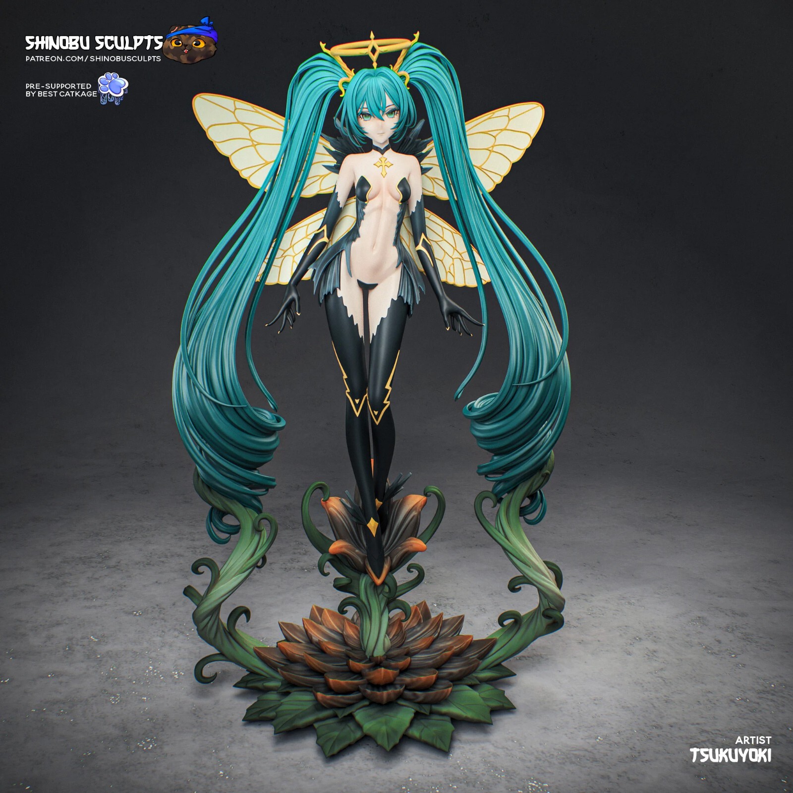 1:8 Hatsune Miku Vocaloid Fan Art UNPAINTED High Quality Garage Kit