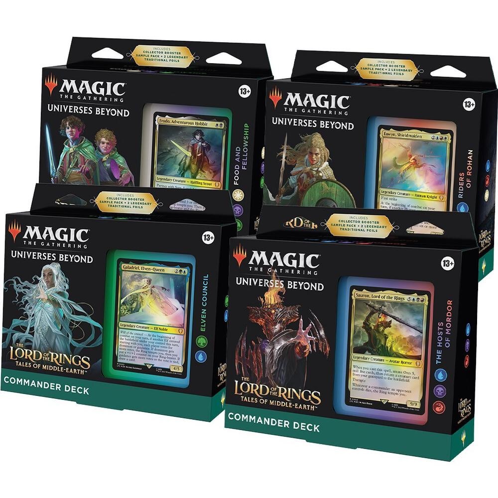 Sealed Lord of the Rings Tales of Middle-Earth Commander Deck Set of 4 Magic MTG Sealed Lord of the Rings Tales of Middle-Earth Commander Deck Set of 4 Magic MTG