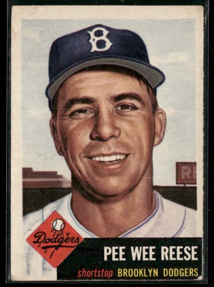 1953 Topps Set-Break # 76 Pee Wee Reese LOW GRADE Back Damage 1953 Topps Set-Break # 76 Pee Wee Reese LOW GRADE Back Damage