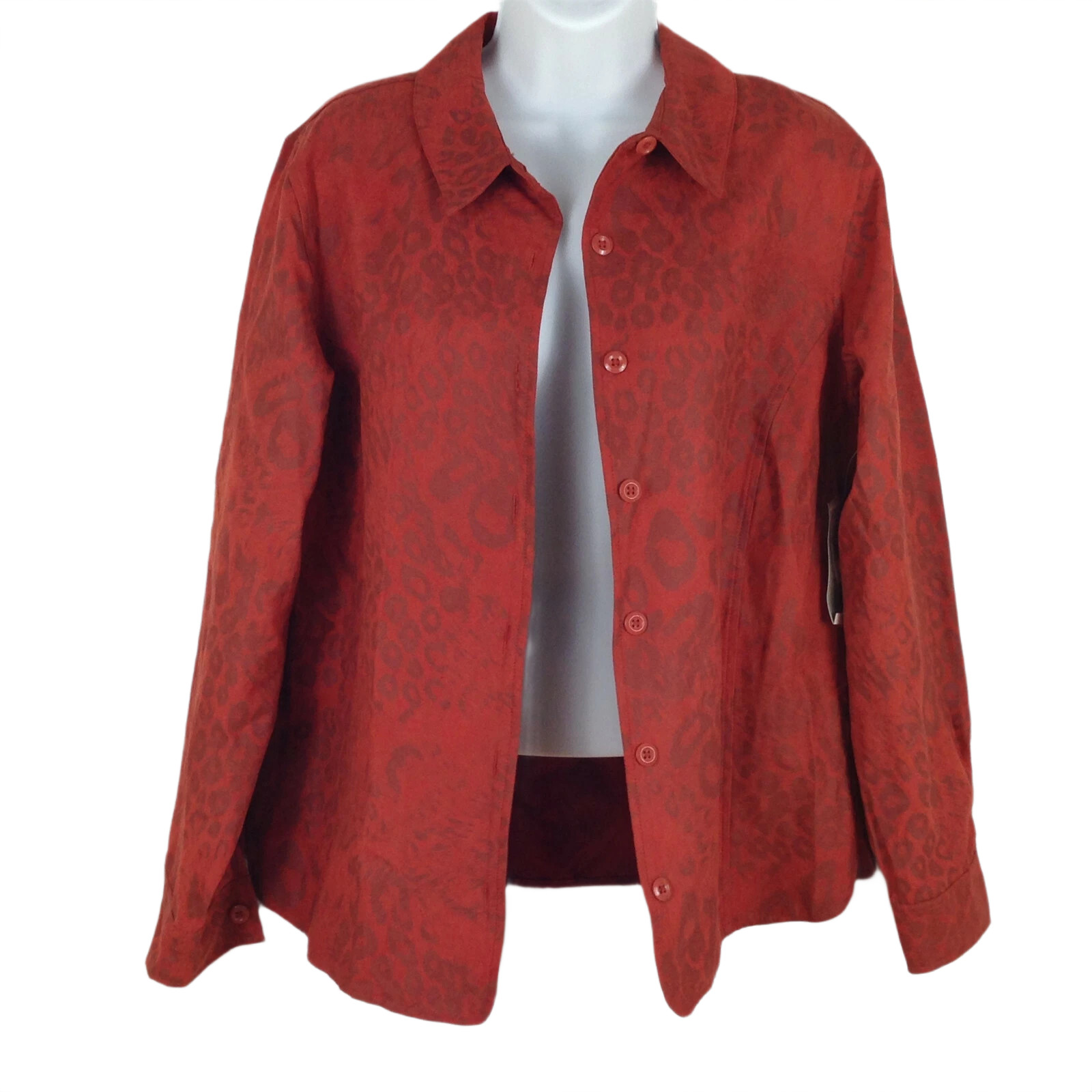 NEW Studio Works womens size M long sleeve collared animal print blazer jacket NEW Studio Works womens size M long sleeve collared animal print blazer jacket