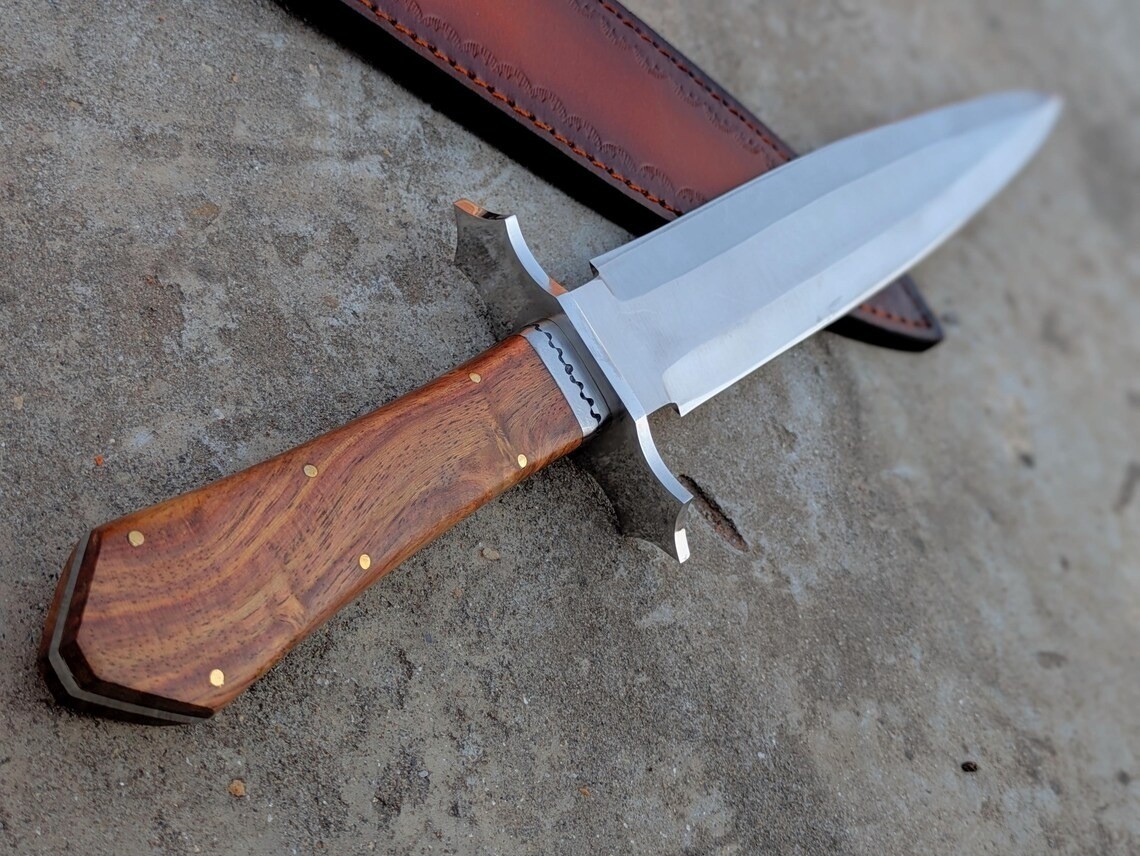 Custom Handamde Bowie Knife Outdoor & survival bowie full tang wood handle knife