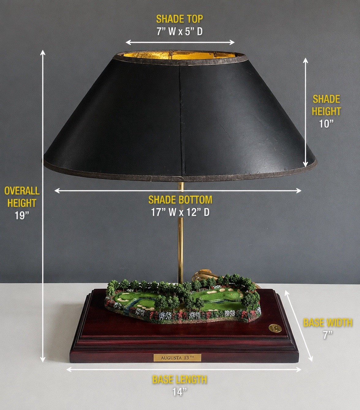 Vintage Fairway Replicas Augusta 13th Hole PGA Tour Golf Desk Lamp Masters