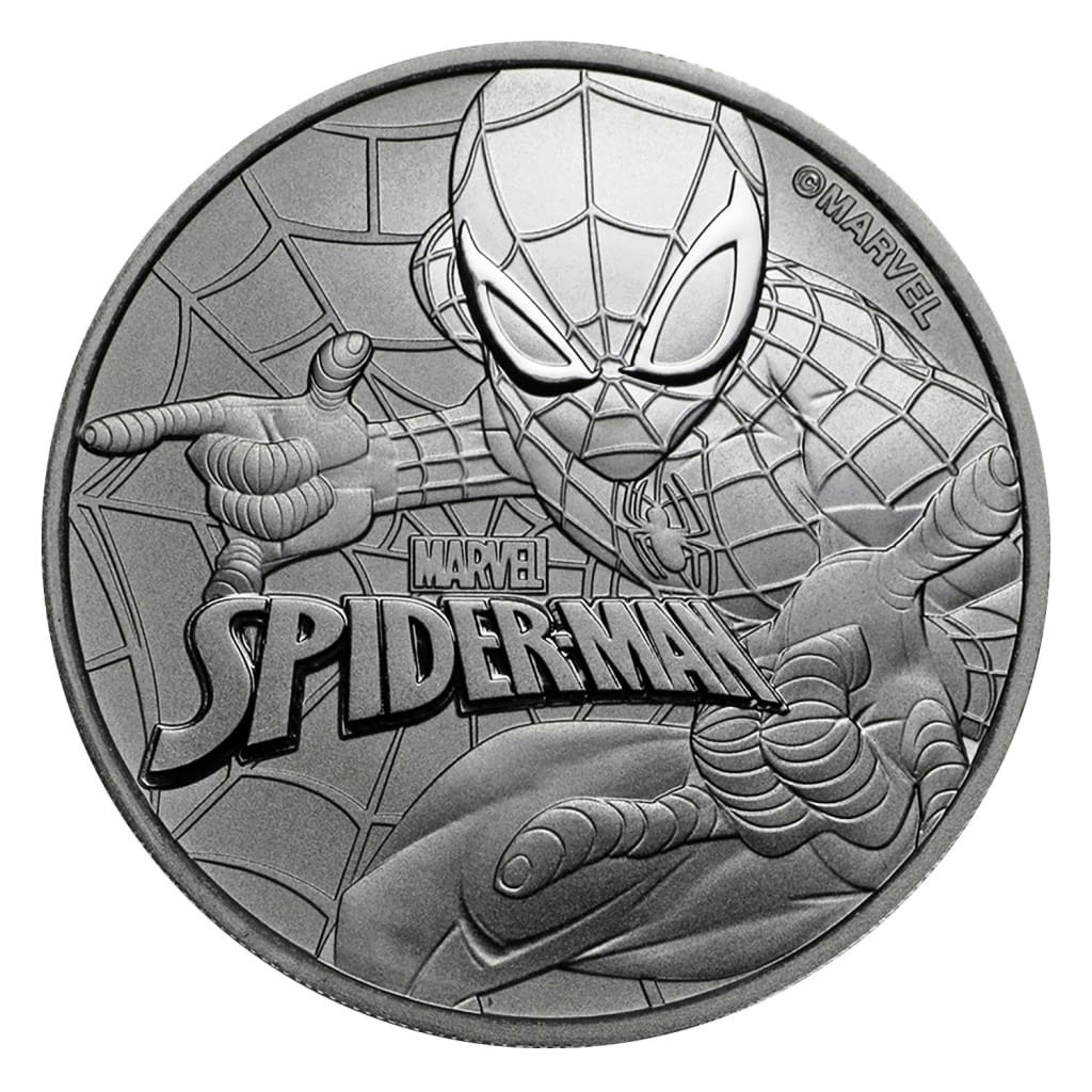 2017 $1 Tuvalu Spiderman Bullion Coin 1oz .999 Silver - Marvel Series