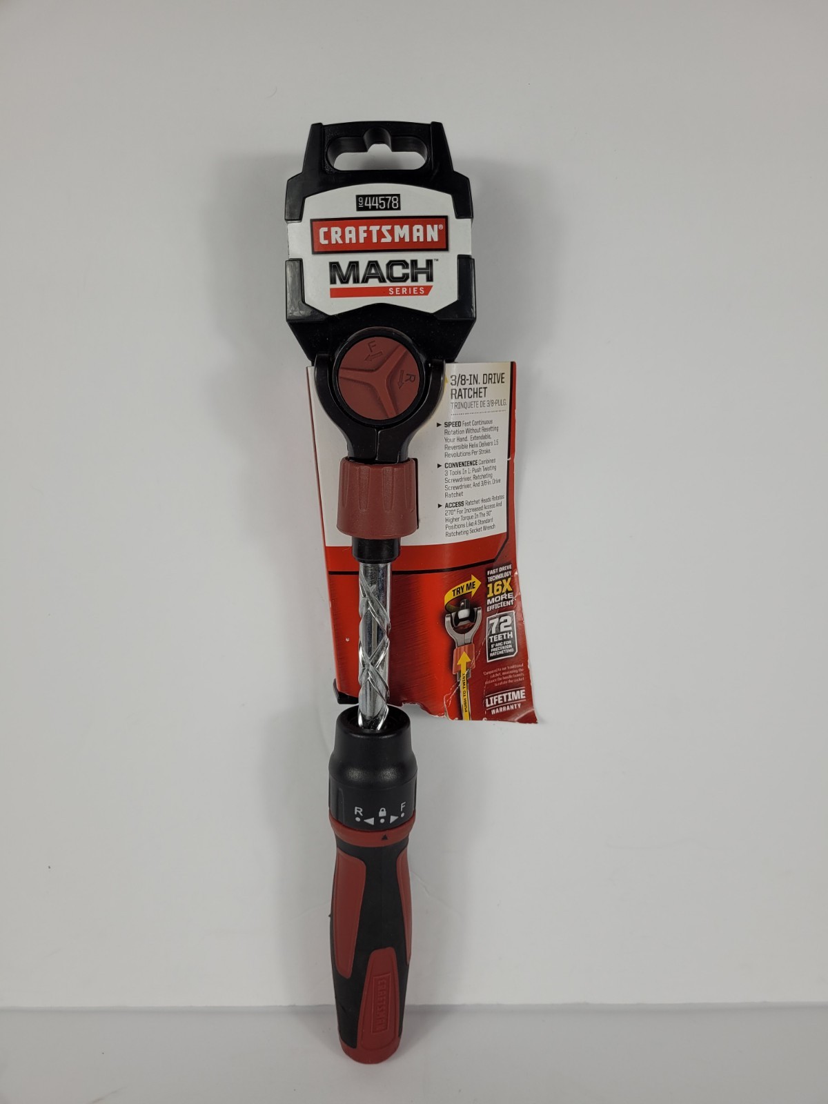 Craftsman Mach Series 3/8” Drive 72-Tooth Flex Head Extendable Ratchet 944578