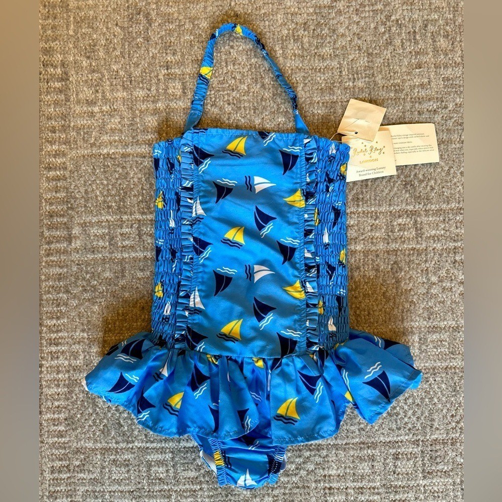 NWT Rachel Riley Sailboat Ruched swimsuit size 8 NWT Rachel Riley Sailboat Ruched swimsuit size 8