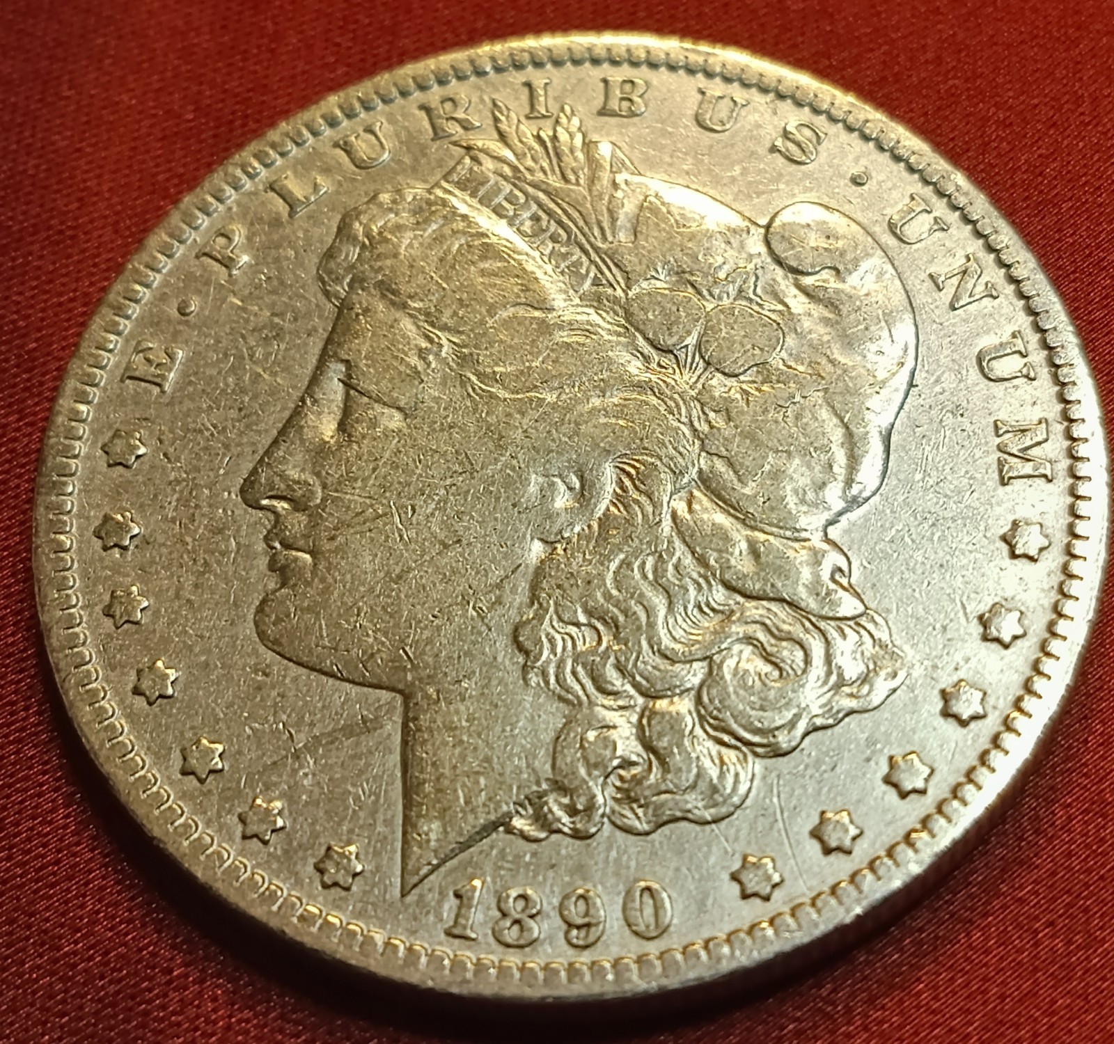 1890-O Morgan Silver Dollar VF Condition 90% Silver 26.31 gm Weight 1890-O Morgan Silver Dollar VF Condition 90% Silver 26.31 gm Weight
