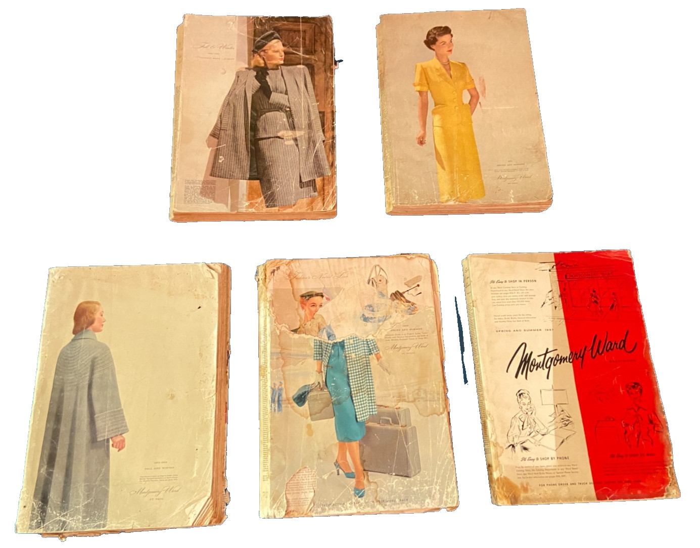 Vtg Montgomery Ward Catalog Lot 5 1946 1951 1953 1956 1957 40s 50s Mid Century Vtg Montgomery Ward Catalog Lot 5 1946 1951 1953 1956 1957 40s 50s Mid Century