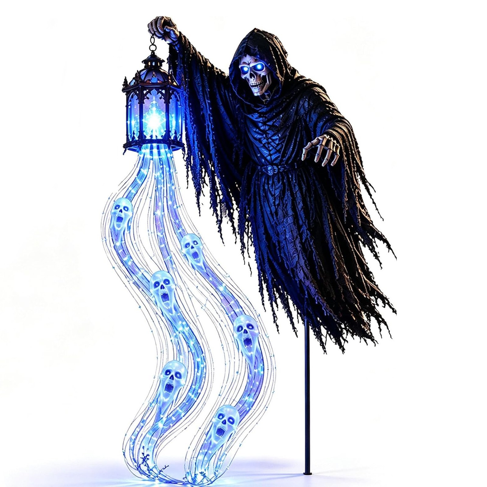Solar Halloween Decorations Grim Reaper Animated Solar Garden Light