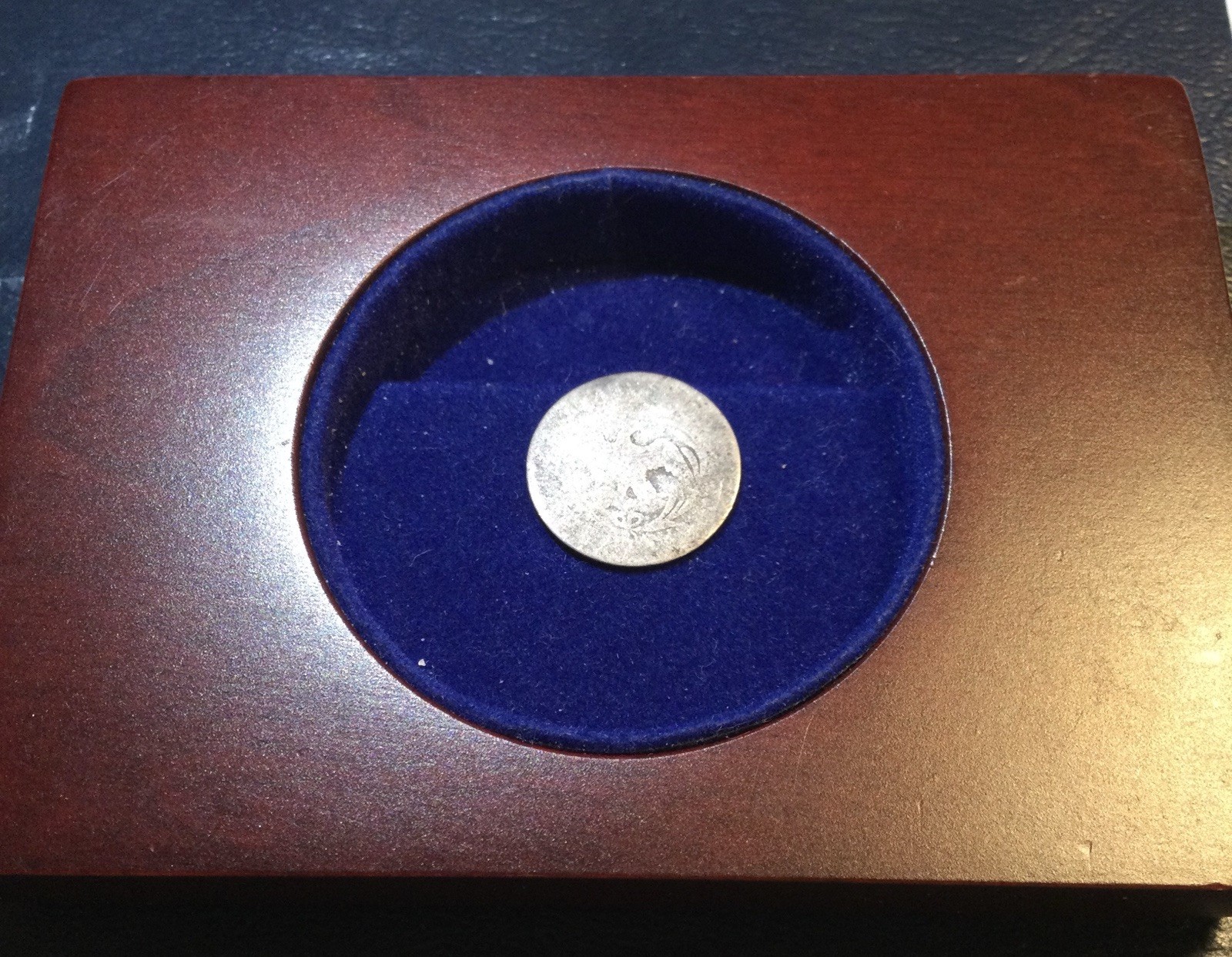 Rare 1796 to 1797 Draped Bust Silver Half Dime- Small Eagle Reverse- Wooden Case