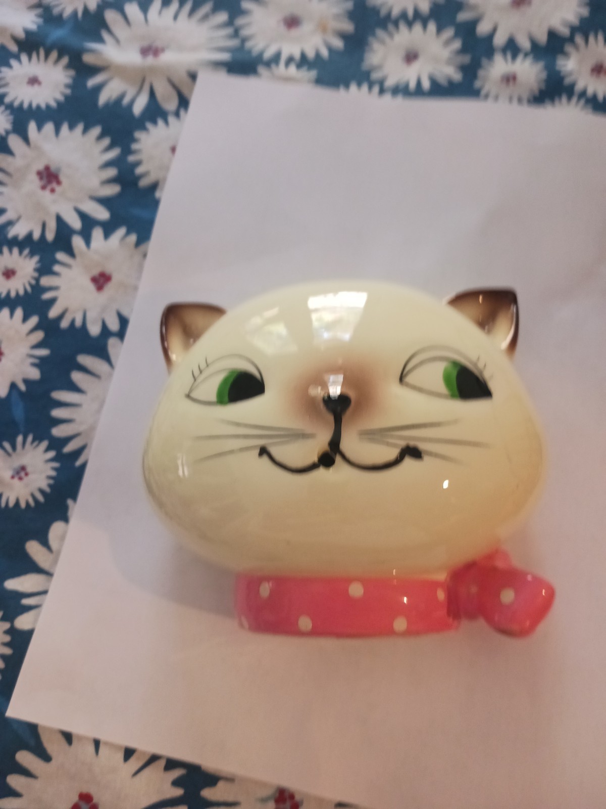 Holt Howard Style Norcrest Japan Cozy Kitten String Holder Wall Hanging Vintage Holt Howard Style Norcrest Japan Cozy Kitten String Holder Wall Hanging Vintage