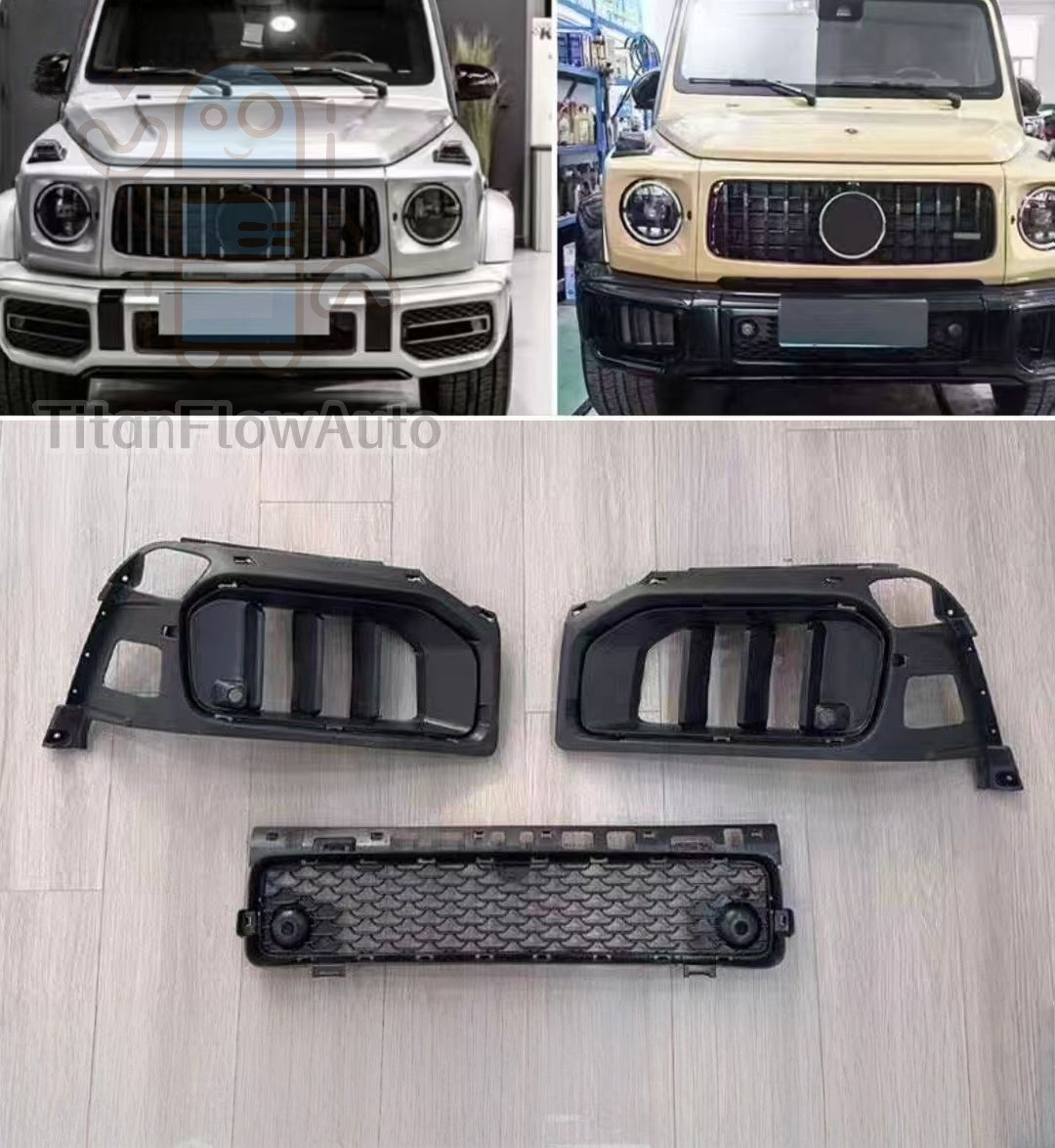 2025 G63 W465 STYLE FRONT BUMPER INSERT VENTS FOR MERCEDES BENZ W464 G63 19 - 24