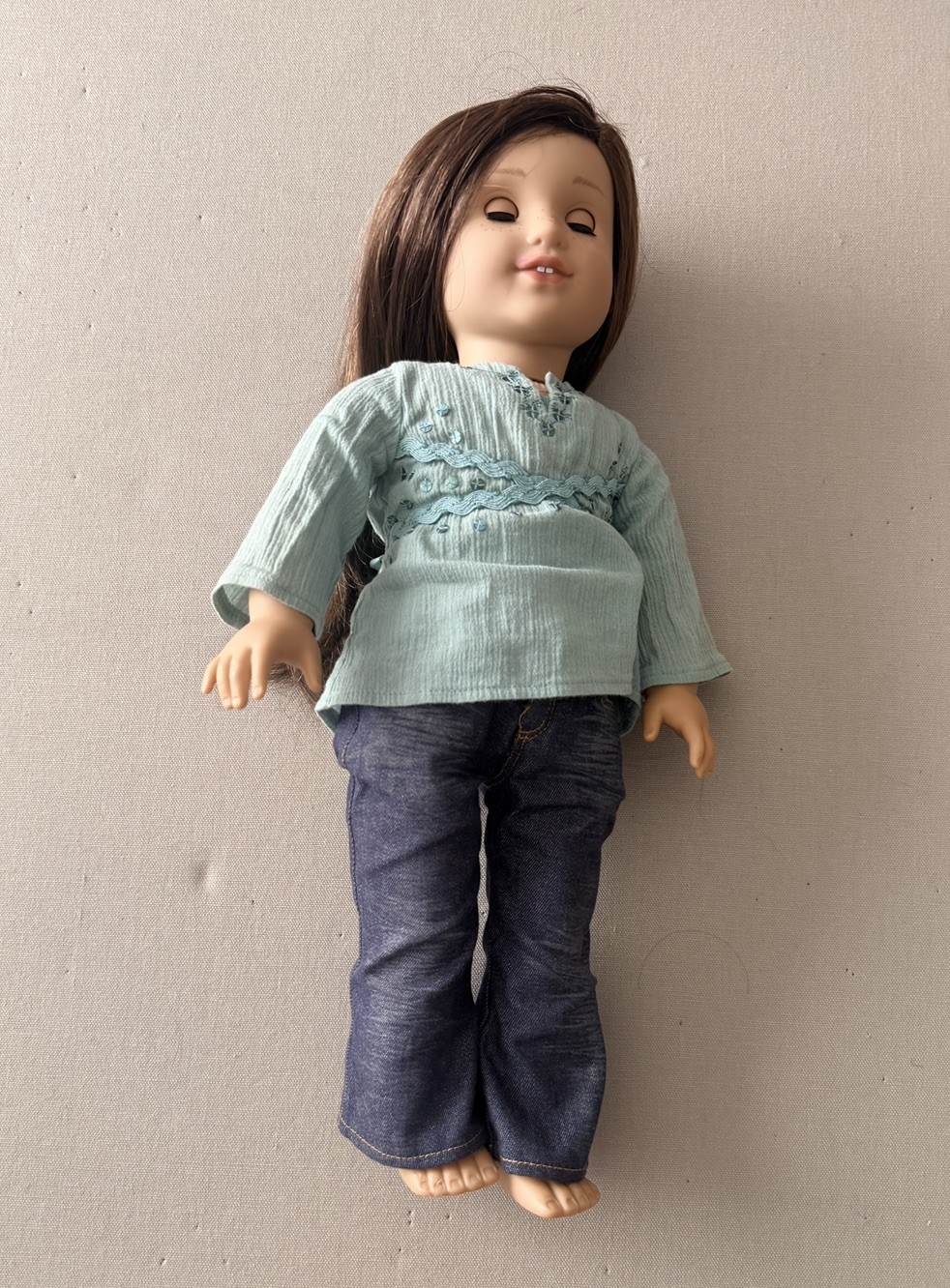 American Girl Just Like You Doll (2014) with Retired Sparkle Tunic Outfit American Girl Just Like You Doll (2014) with Retired Sparkle Tunic Outfit