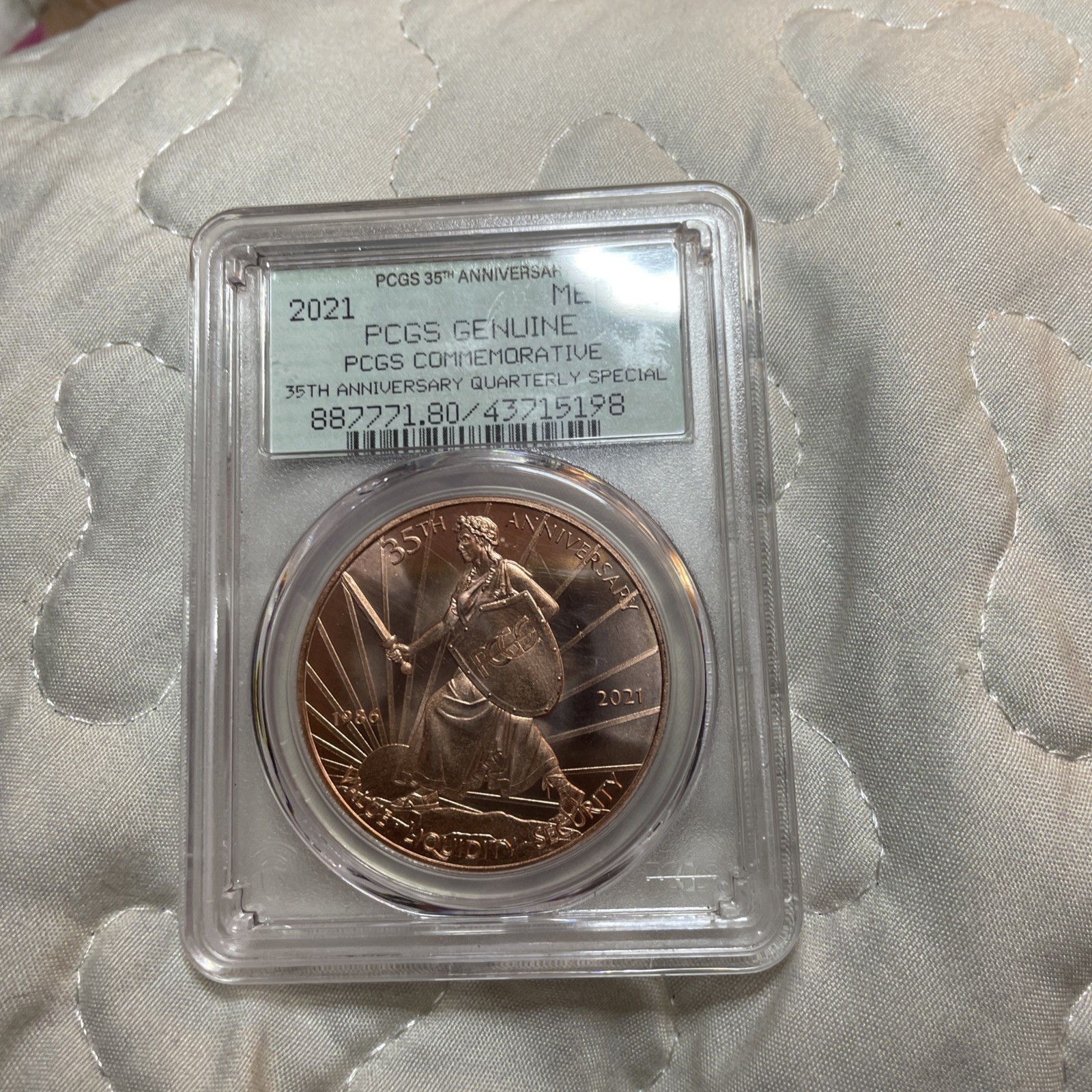 2021 PCGS Commemorative 35th Anniversary Medal Genuine 2021 PCGS Commemorative 35th Anniversary Medal Genuine