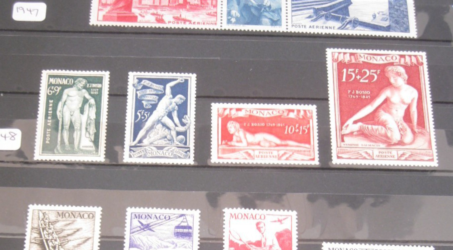 Monaco Air mail stamps MNH 1948 Bosio Monaco Air mail stamps MNH 1948 Bosio