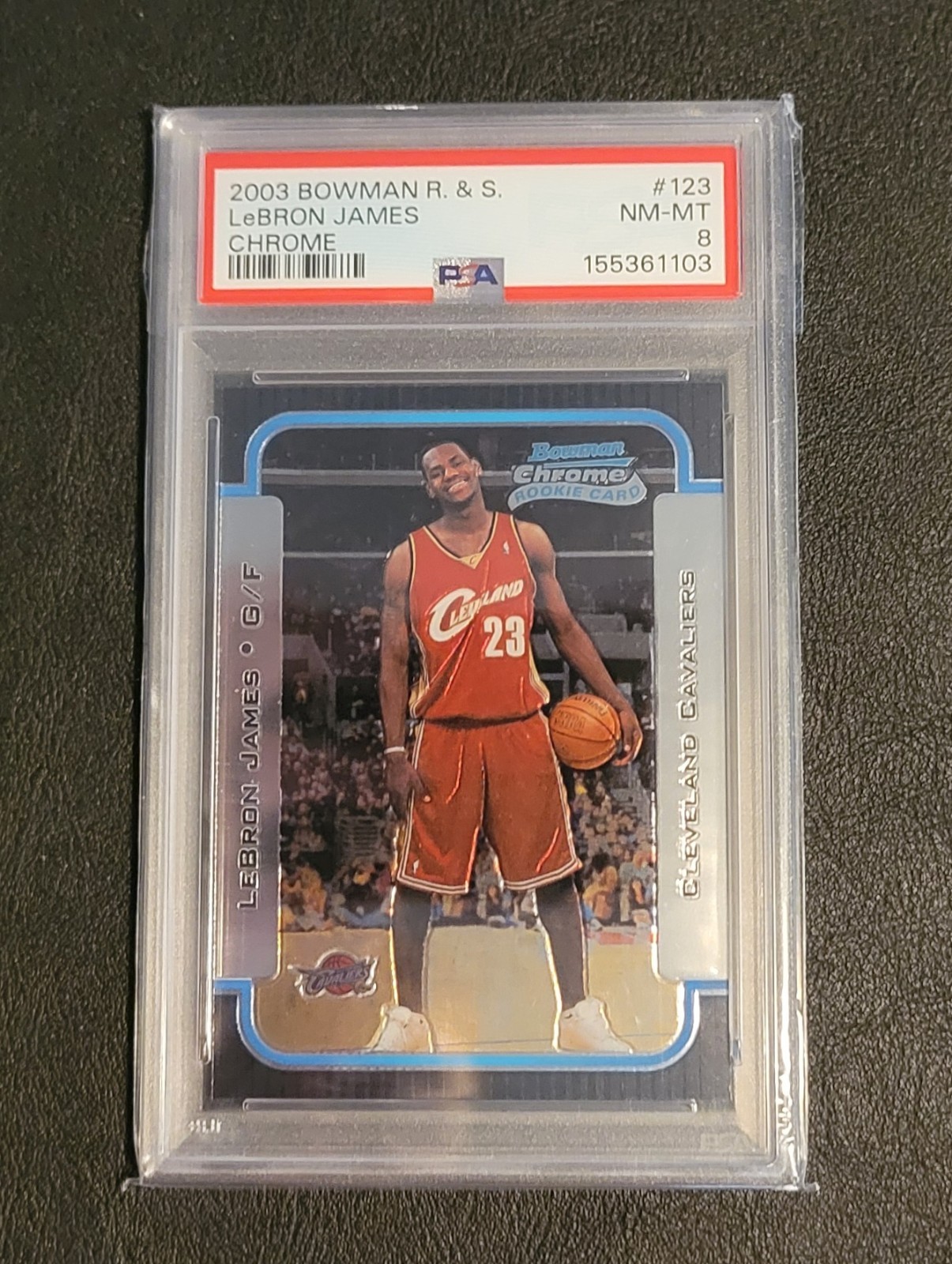 2003 Bowman Rookies & Stars Chrome LeBron James Rookie PSA 8 #123 RC by Topps 🔥 2003 Bowman Rookies & Stars Chrome LeBron James Rookie PSA 8 #123 RC by Topps 🔥