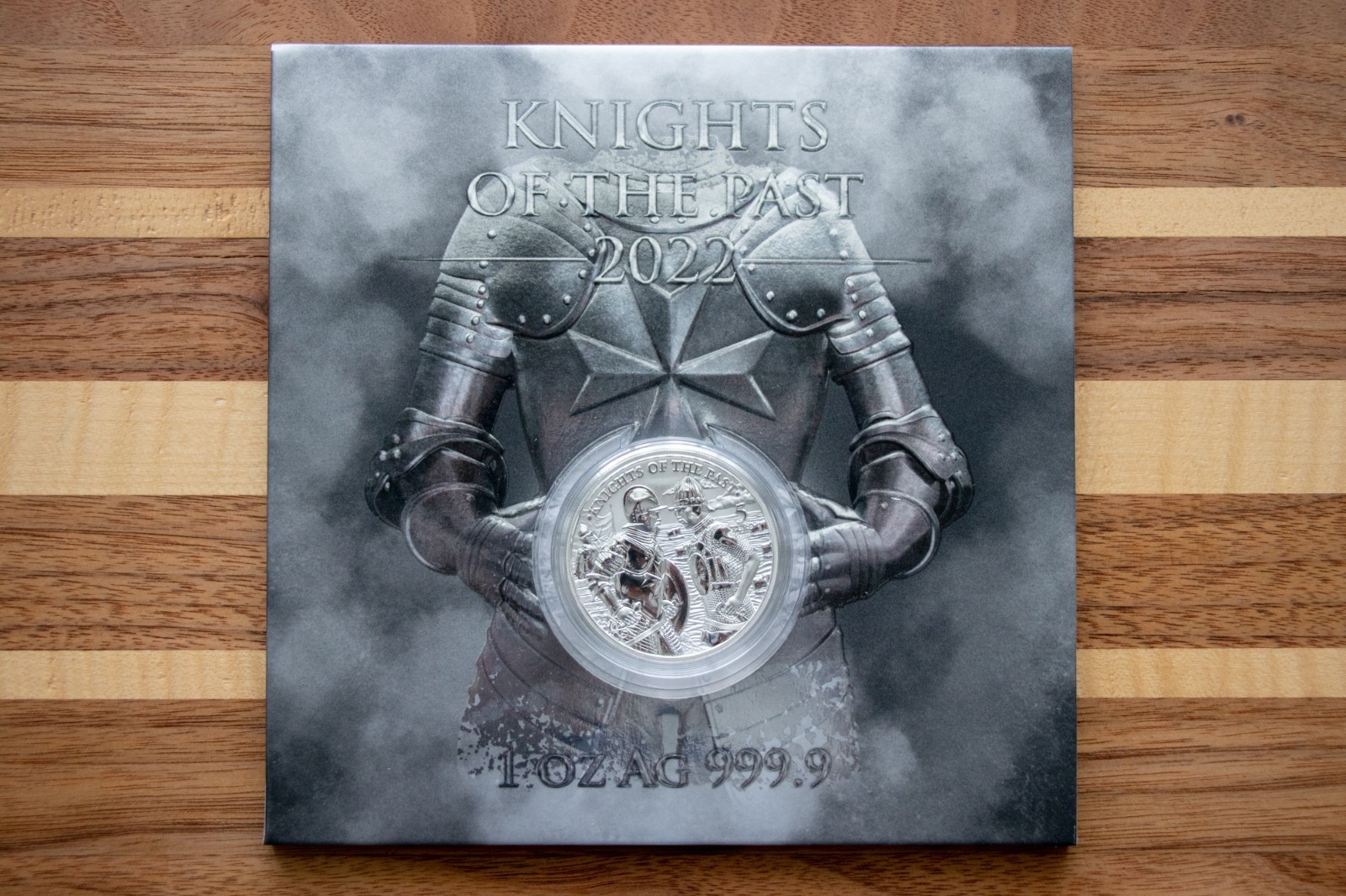 2022 Knights of the Past Germania Mint Bank of Malta 1 oz .999 Silver Coin w/COA