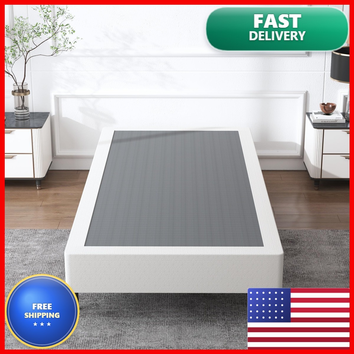 XINXINYAN Twin Box Spring 9 Inch High Loading Capacity XINXINYAN Twin Box Spring 9 Inch High Loading Capacity