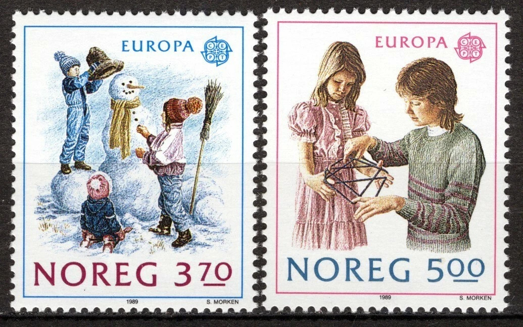 D5-9 Norway 1959, NK 1068-69 MNH,  Europa (C.E.P.T.) 1989, MI 1019-20, SC #942.