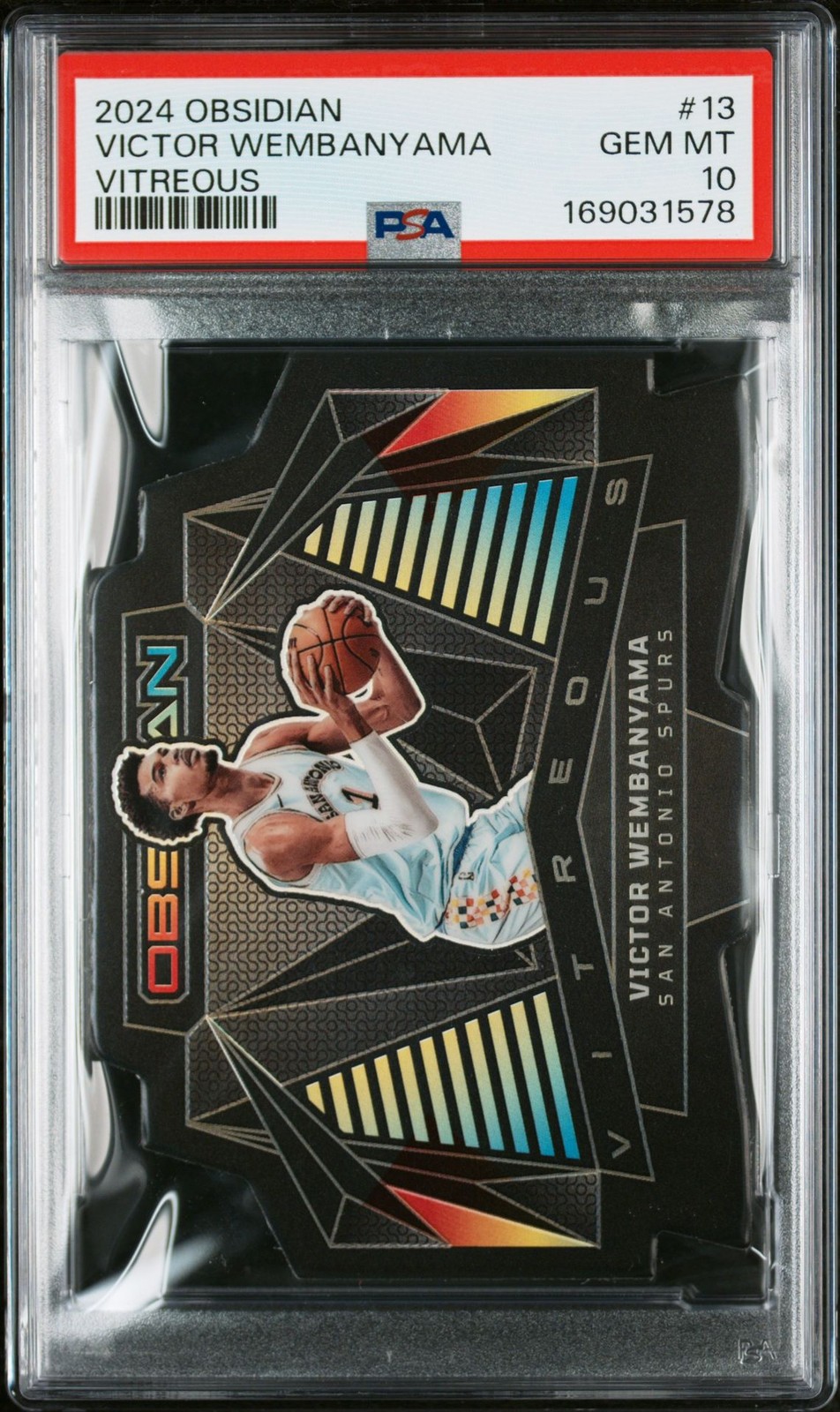PSA 10 2024 Panini Obsidian Vitreous Holo Victor Wembanyama #13 Die-Cut POP/2 👽