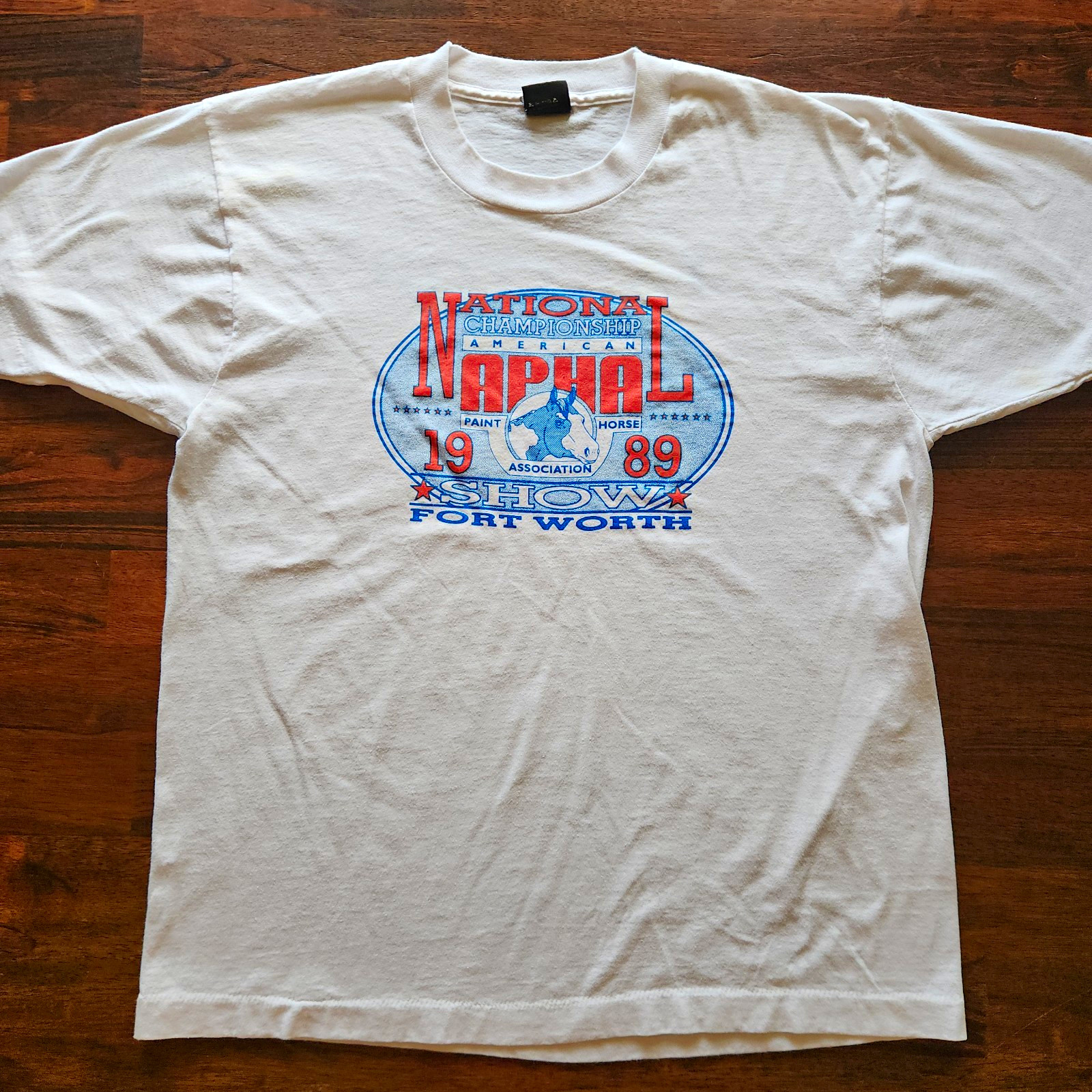 VTG Rare 1989 APHA National Paint Horse Show T Shirt XL Janitor ScreenStars Best