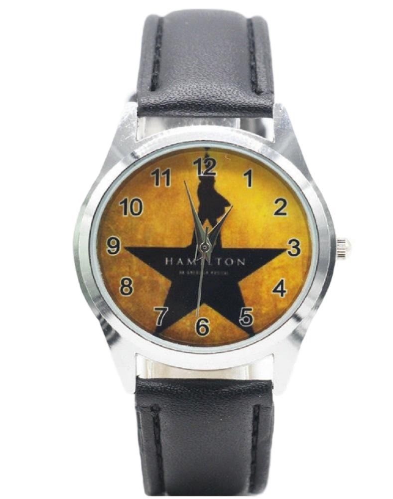 Broadway\'s Hit Musical Hamilton Black Leather Band Wrist Watch