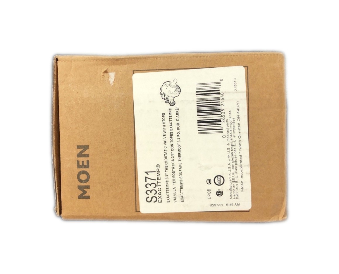 MOEN ExactTemp 3/4 in Brass Valve IPS Connection with Check Stops S3371