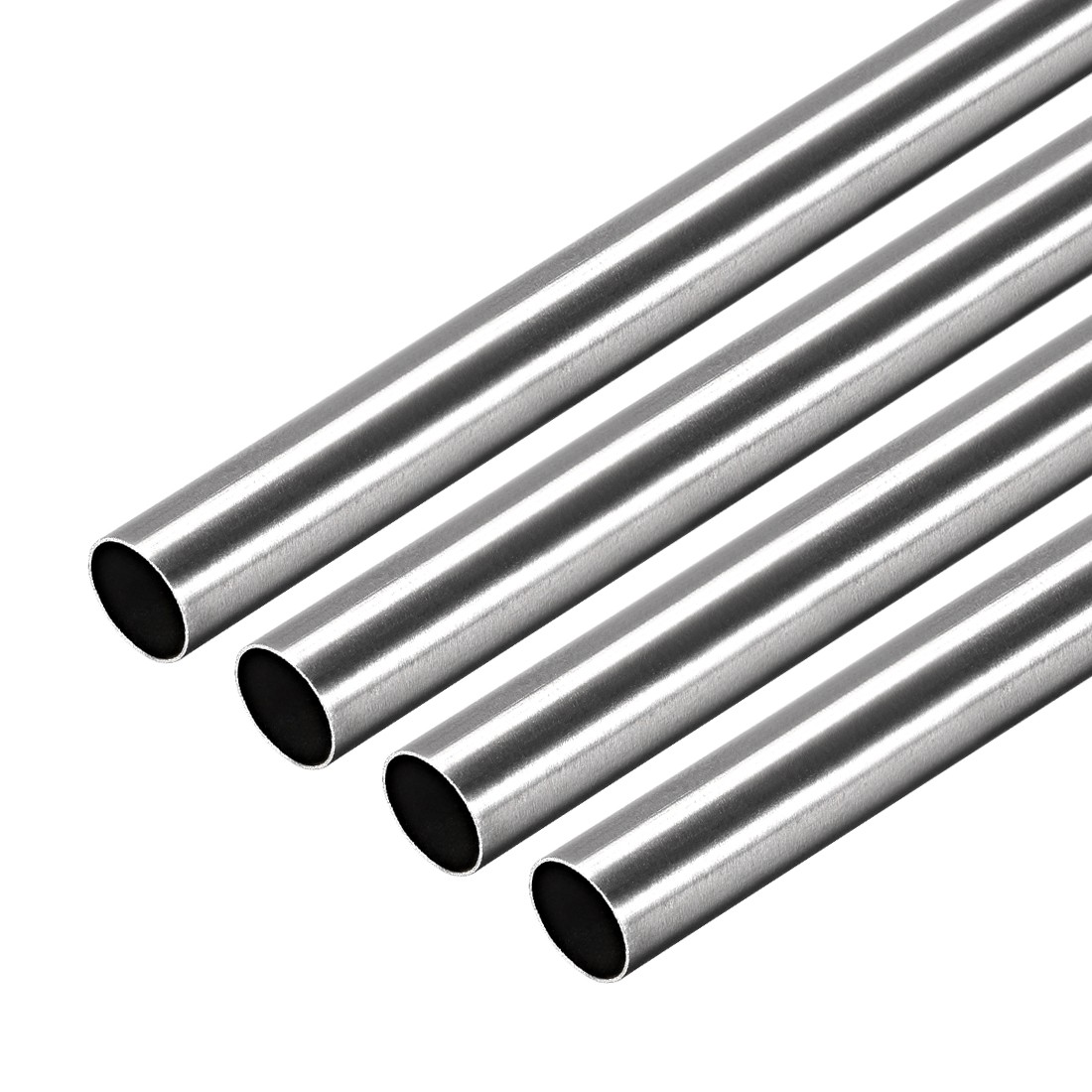 4pcs Stainless Steel Round Tubing 250mm Length Seamless Straight Pipe Tube 8mm