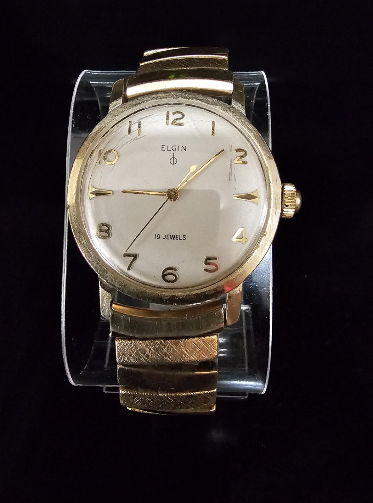 Vintage Elgin Durapower Manual 19 j Watch Gold Tone 32mm Working Vintage Elgin Durapower Manual 19 j Watch Gold Tone 32mm Working