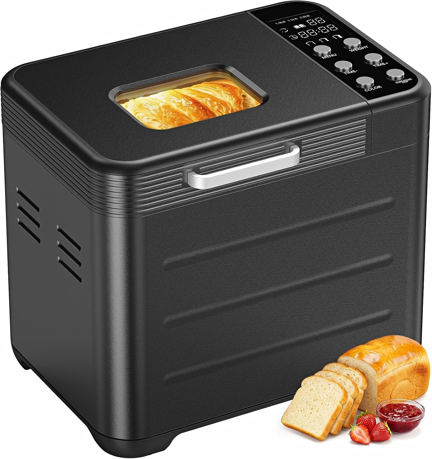 21-in-1 Automatic Bread Maker 600W 2LB Bread Machine Delay Timer Black 21-in-1 Automatic Bread Maker 600W 2LB Bread Machine Delay Timer Black