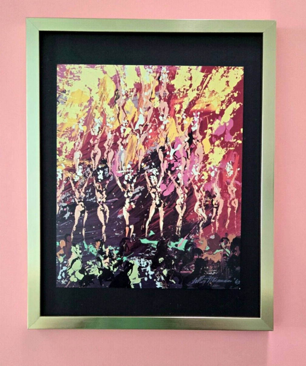 LeRoy Neiman  PARIS FRANCE Signed Pop Art Mounted & Framed | New 14X11in.