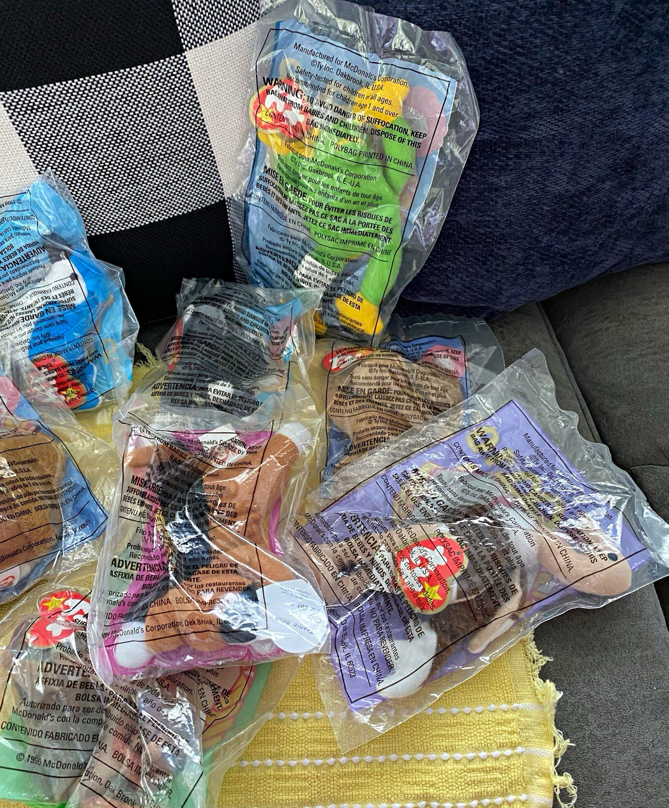 Ty McDonald's Teenie Beanie Complete Set Of 12 Unopened 1999 TY Collectible Ty McDonald's Teenie Beanie Complete Set Of 12 Unopened 1999 TY Collectible