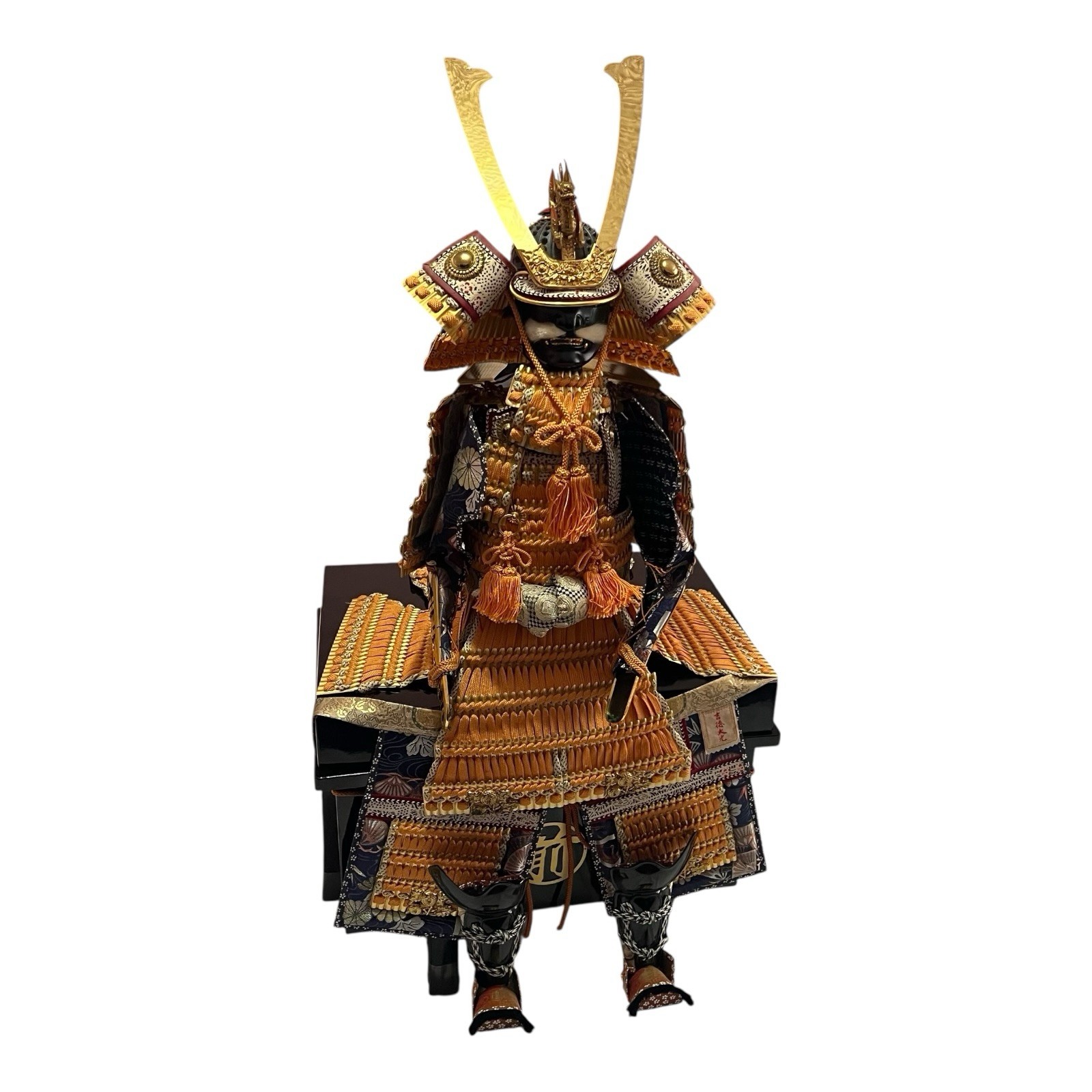 Japanese Samurai Armor Kyugetsu Yoroi Doll Set with Kabuto Ningyo Japan Vintage