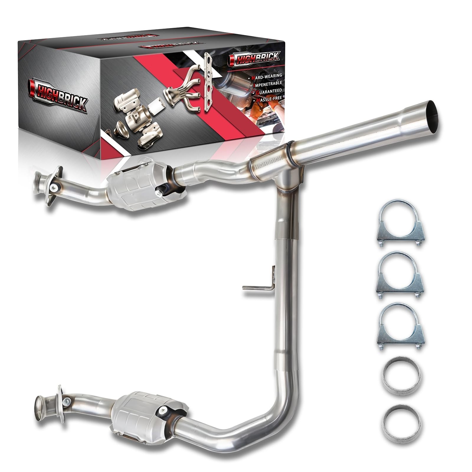 HIGHBRICK Catalytic Converter Kit Compatible with 2004-2008 Ford F-150 RWD 4.6L, HIGHBRICK Catalytic Converter Kit Compatible with 2004-2008 Ford F-150 RWD 4.6L,
