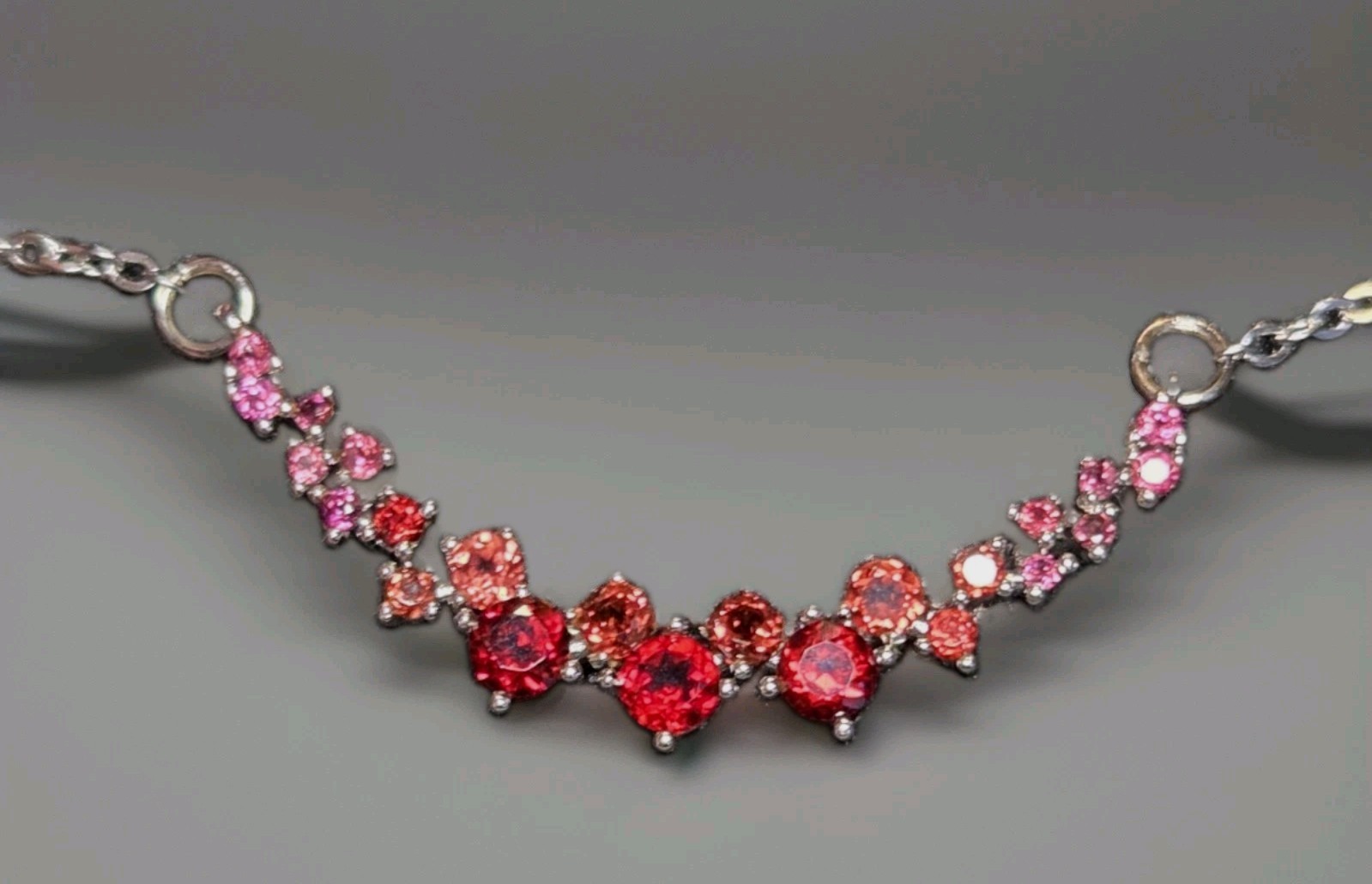 Gorgeous Natural Garnet 925 18 Inch Sterling Silver Necklace Jewelry 2509 Gorgeous Natural Garnet 925 18 Inch Sterling Silver Necklace Jewelry 2509