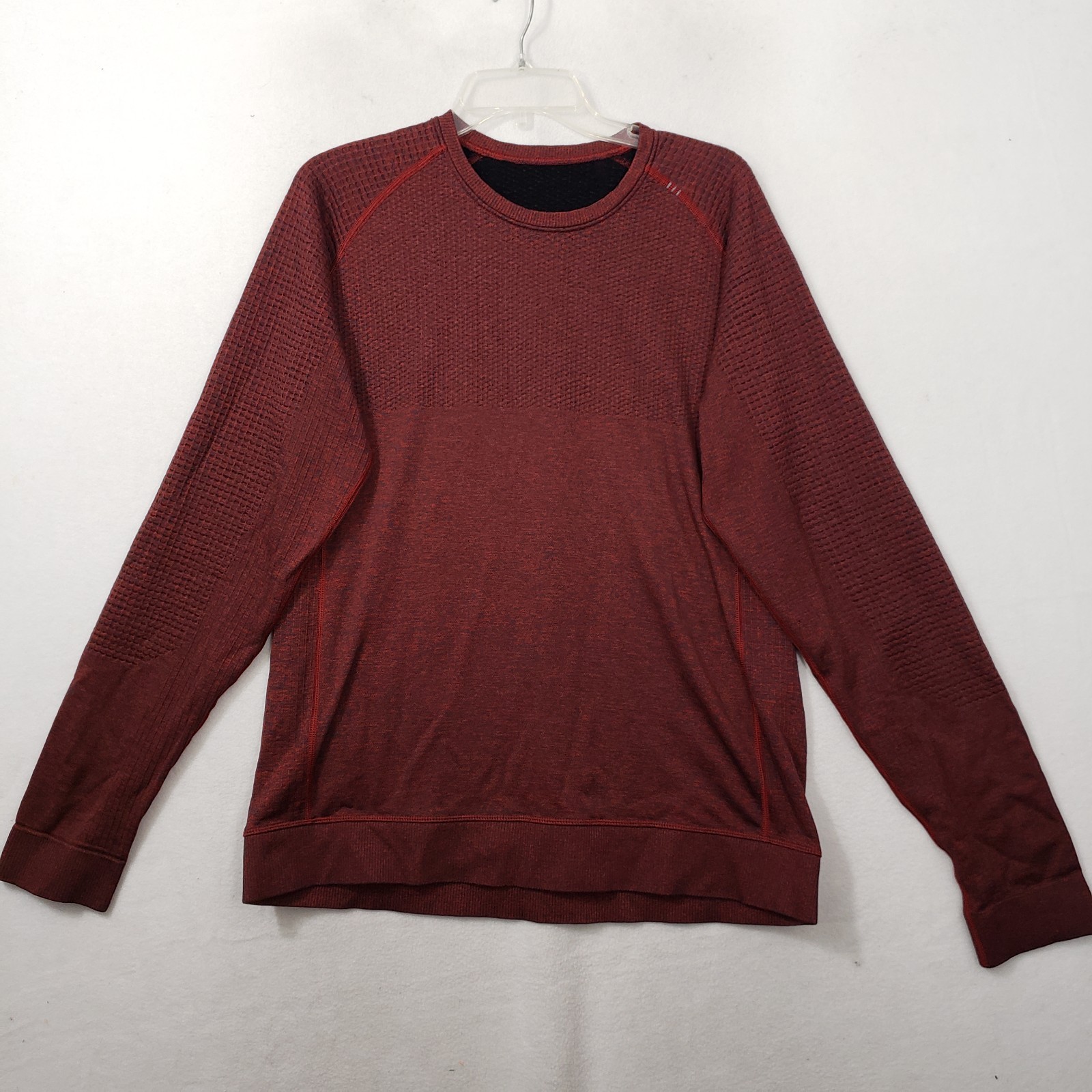 Lululemon Engineered Warmth Long Sleeve Men\'s Top Large Magma Merino Wool Blend