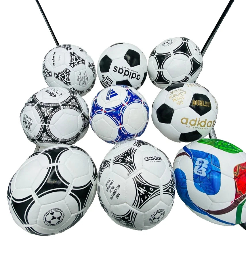 Adidas FIFA World Cup Vintage Mini Football Balls 9 Collectible Balls Size 1 -