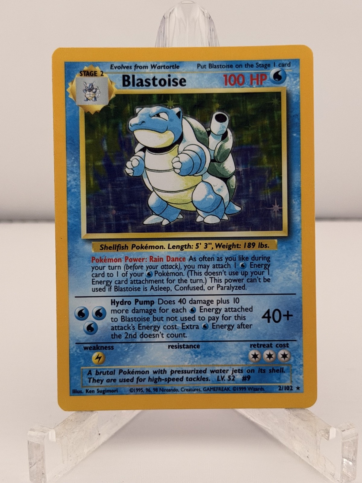 Blastoise 002/102 Base Set Holo Blastoise 002/102 Base Set Holo