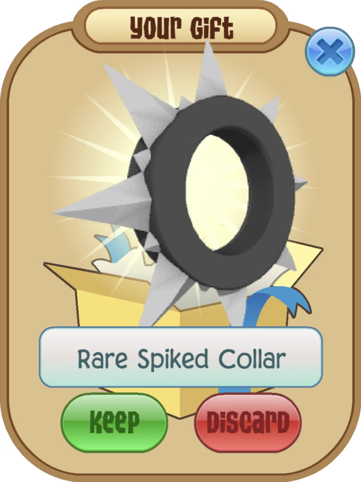 Animal Jam Classic (AJC) | Black Long Spiked Collar / Solid (READ DESCRIPTION)